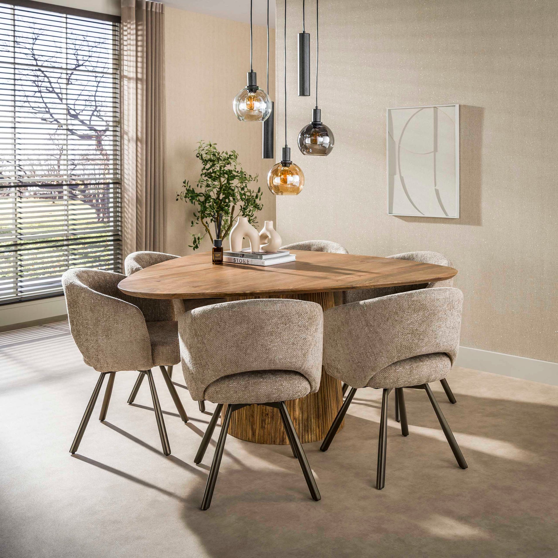 Hanglamp Sfera Tricolore getrapt 5-lichts / Artic zwart – afbeelding 6