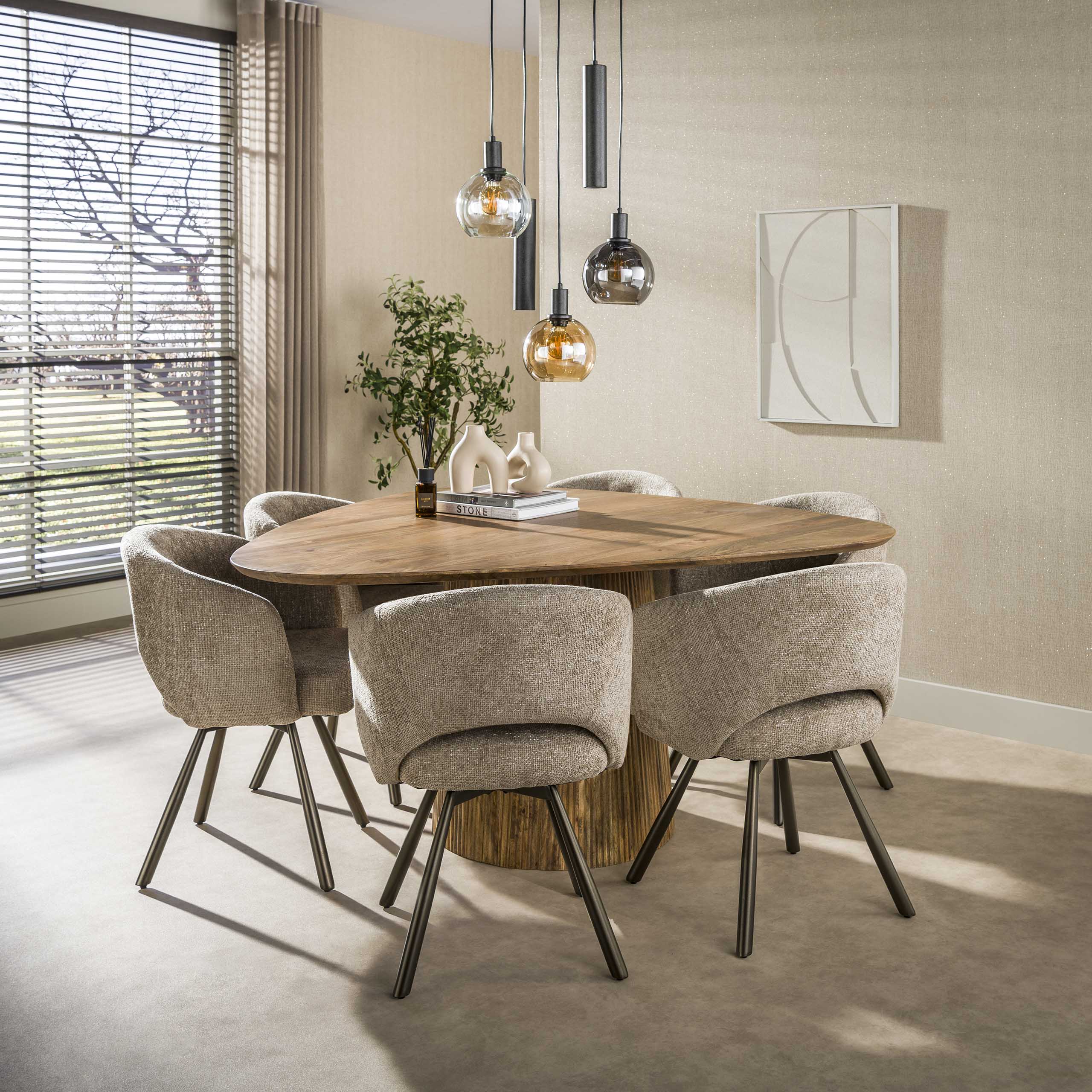 Hanglamp Sfera Tricolore getrapt 5-lichts / Artic zwart – afbeelding 6