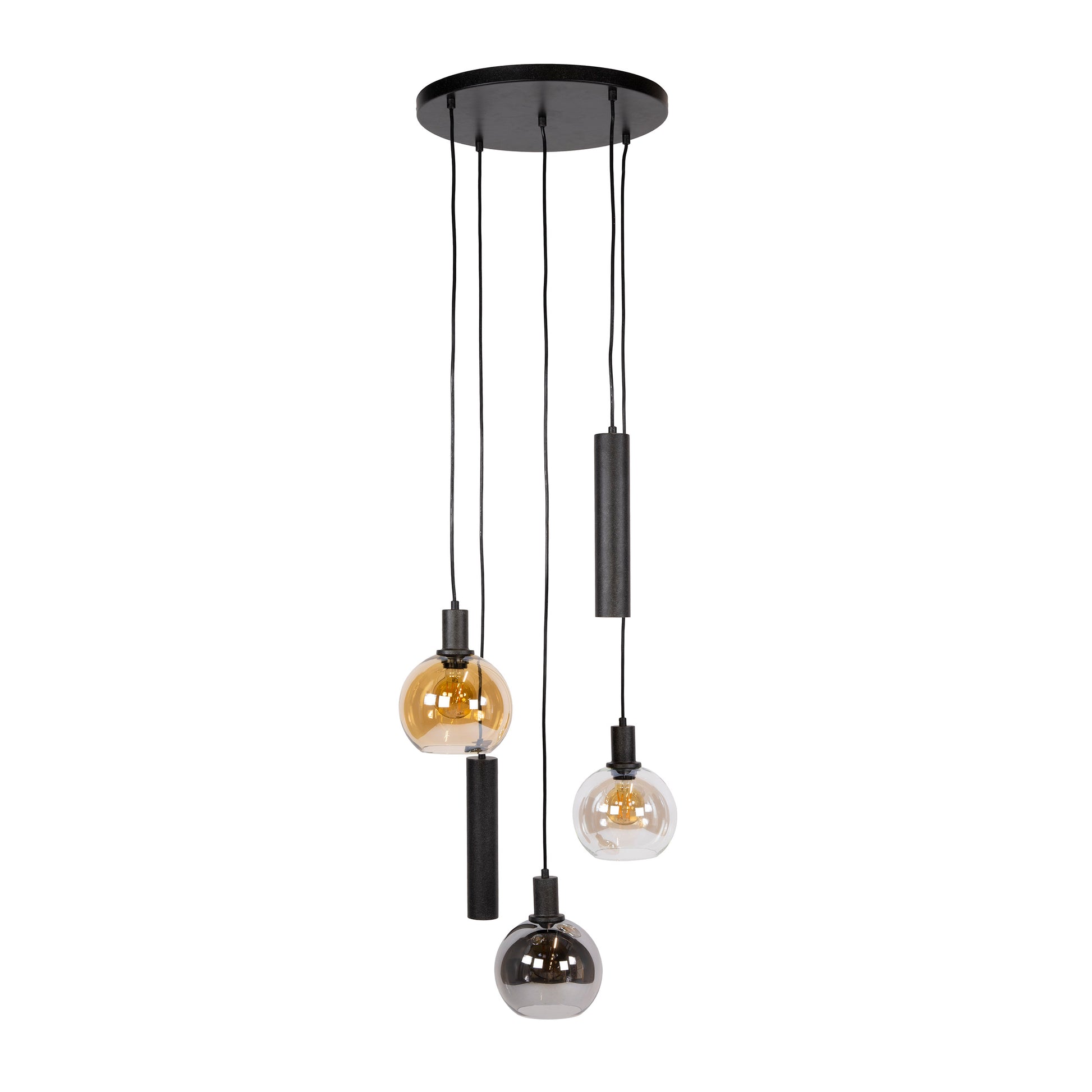 Hanglamp Sfera Tricolore getrapt 5-lichts / Artic zwart – afbeelding 9