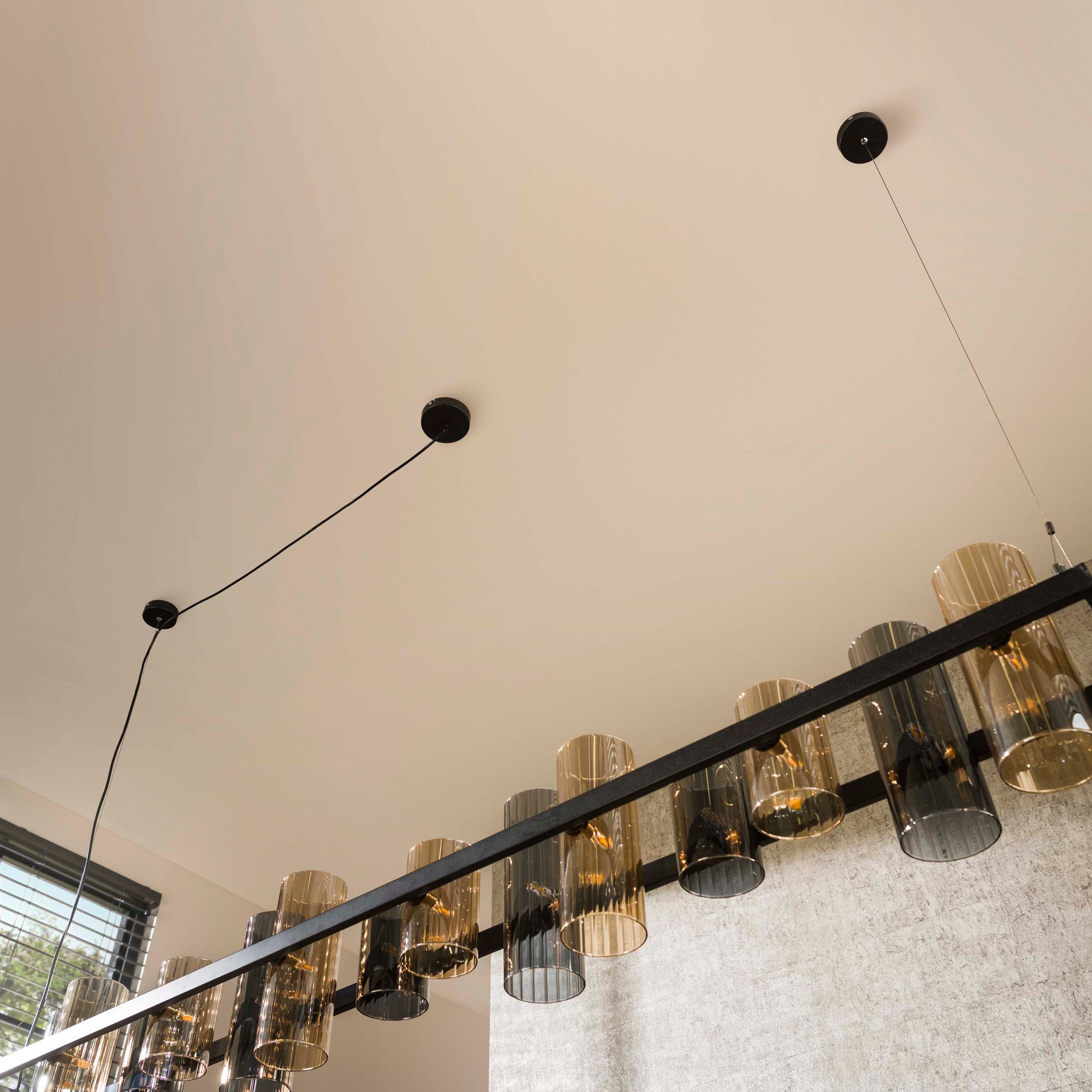 Hanglamp Cylinder Glass 14-lichts / Artic zwart – afbeelding 5