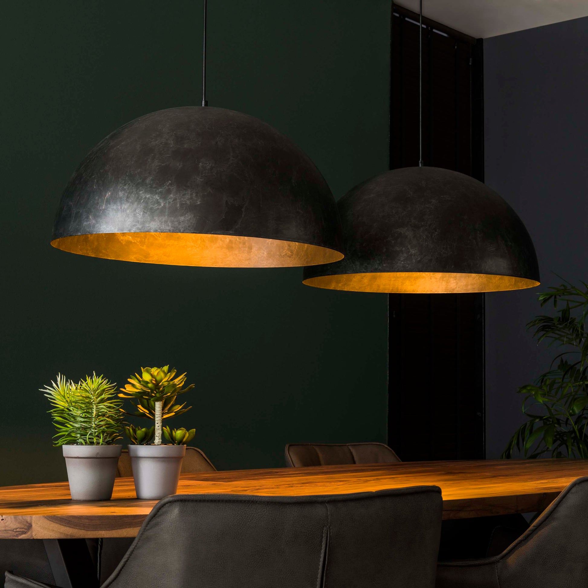 Hanglamp Dome 2-lichts Ø60cm / Charcoal – afbeelding 1