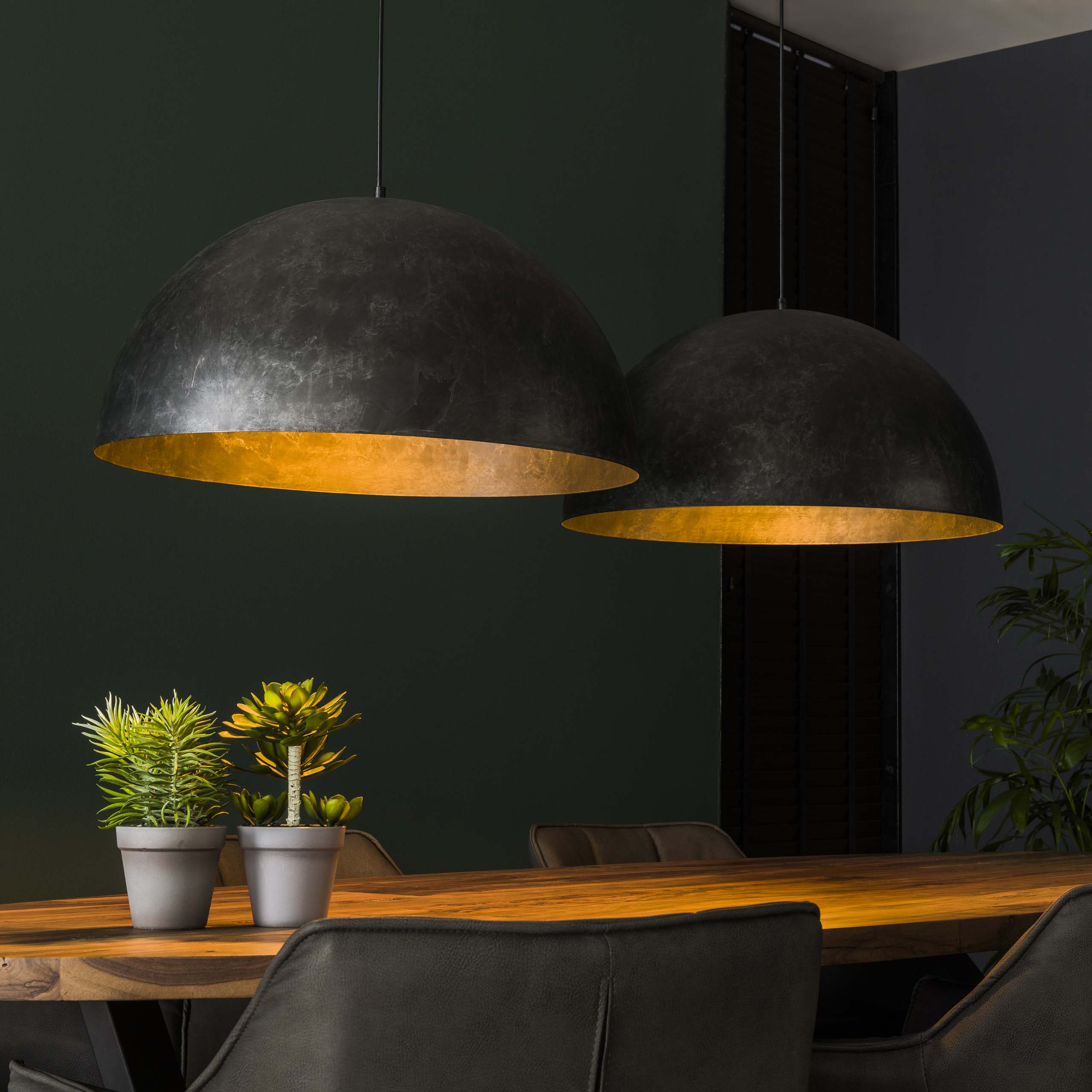 Hanglamp Dome 2-lichts Ø60cm / Charcoal – afbeelding 1