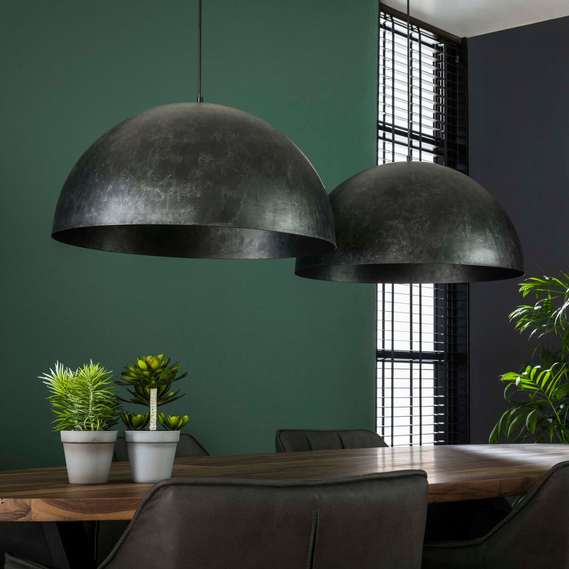 Hanglamp Dome 2-lichts Ø60cm / Charcoal – afbeelding 2