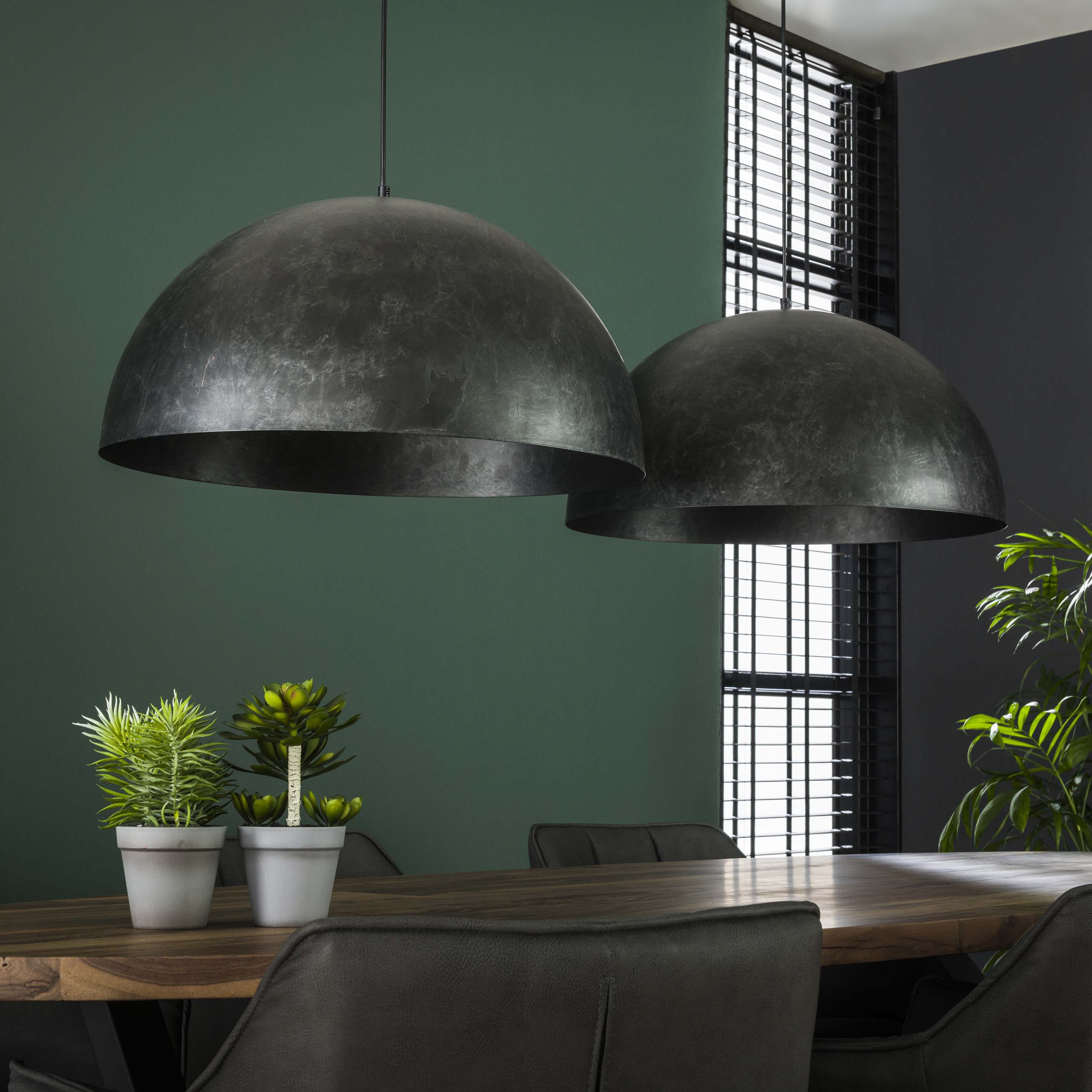 Hanglamp Dome 2-lichts Ø60cm / Charcoal – afbeelding 2