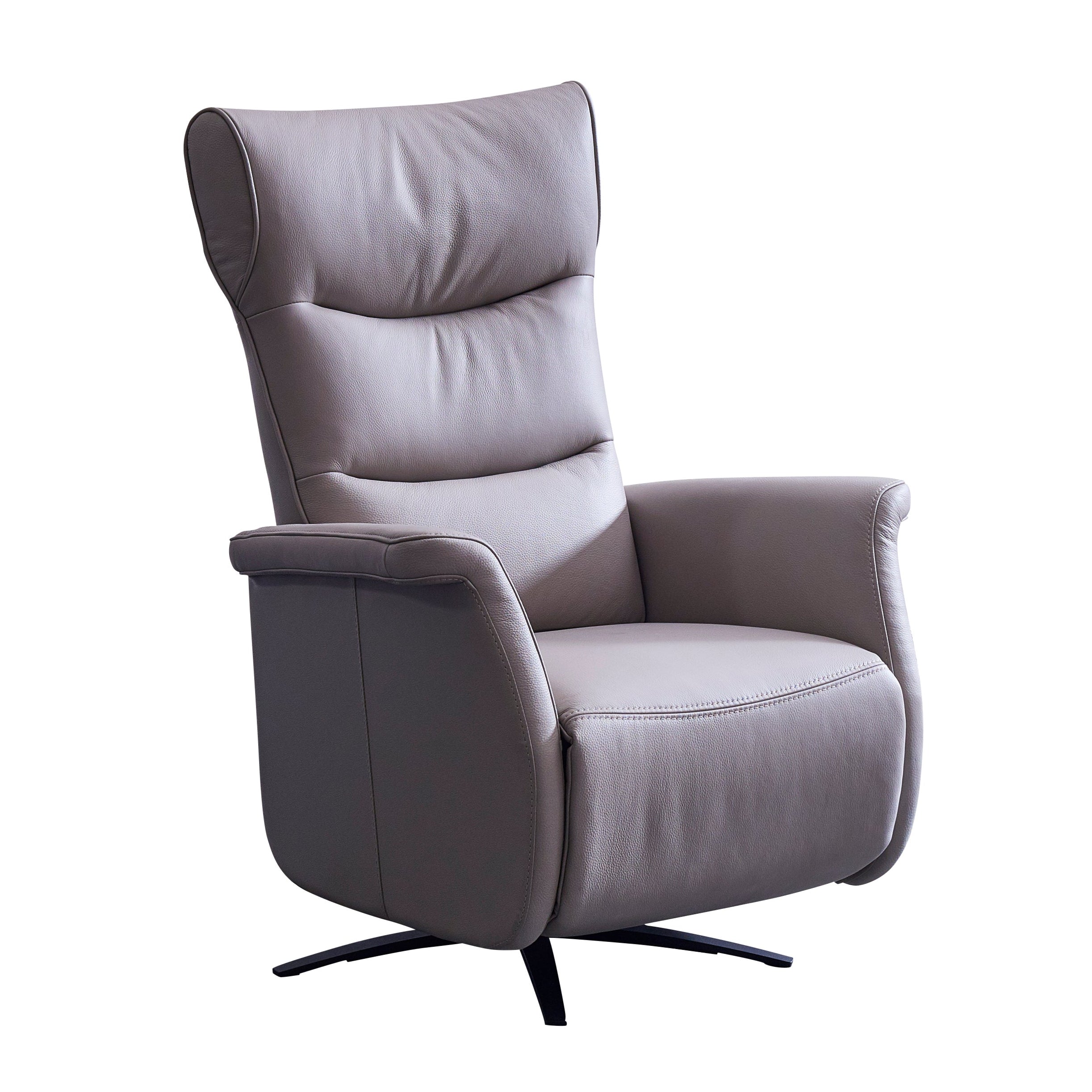 Relax met batterij leder lichtgrijs - zero gravity