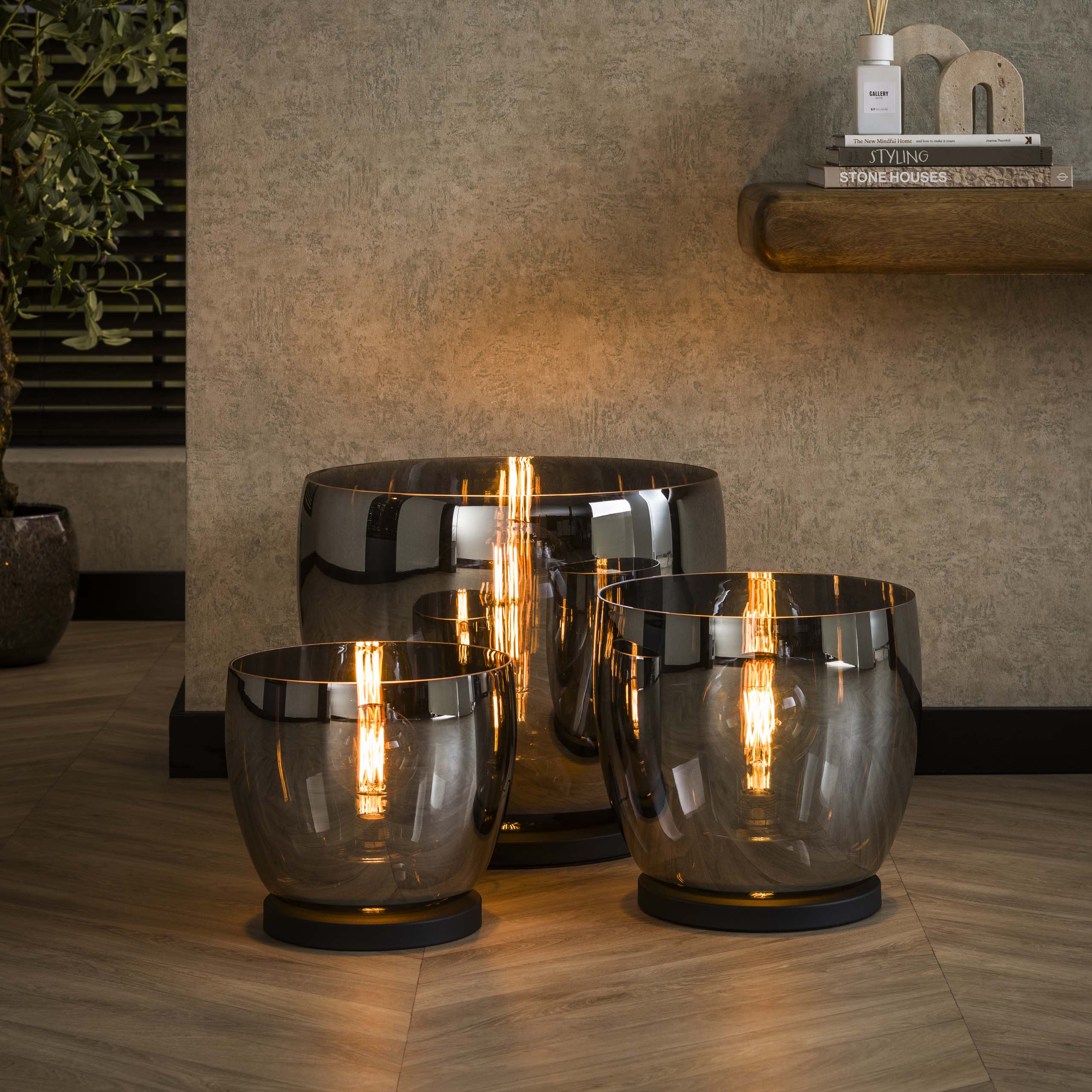 Vloerlamp UP L 1-lichts / Smoke grey glas – afbeelding 1