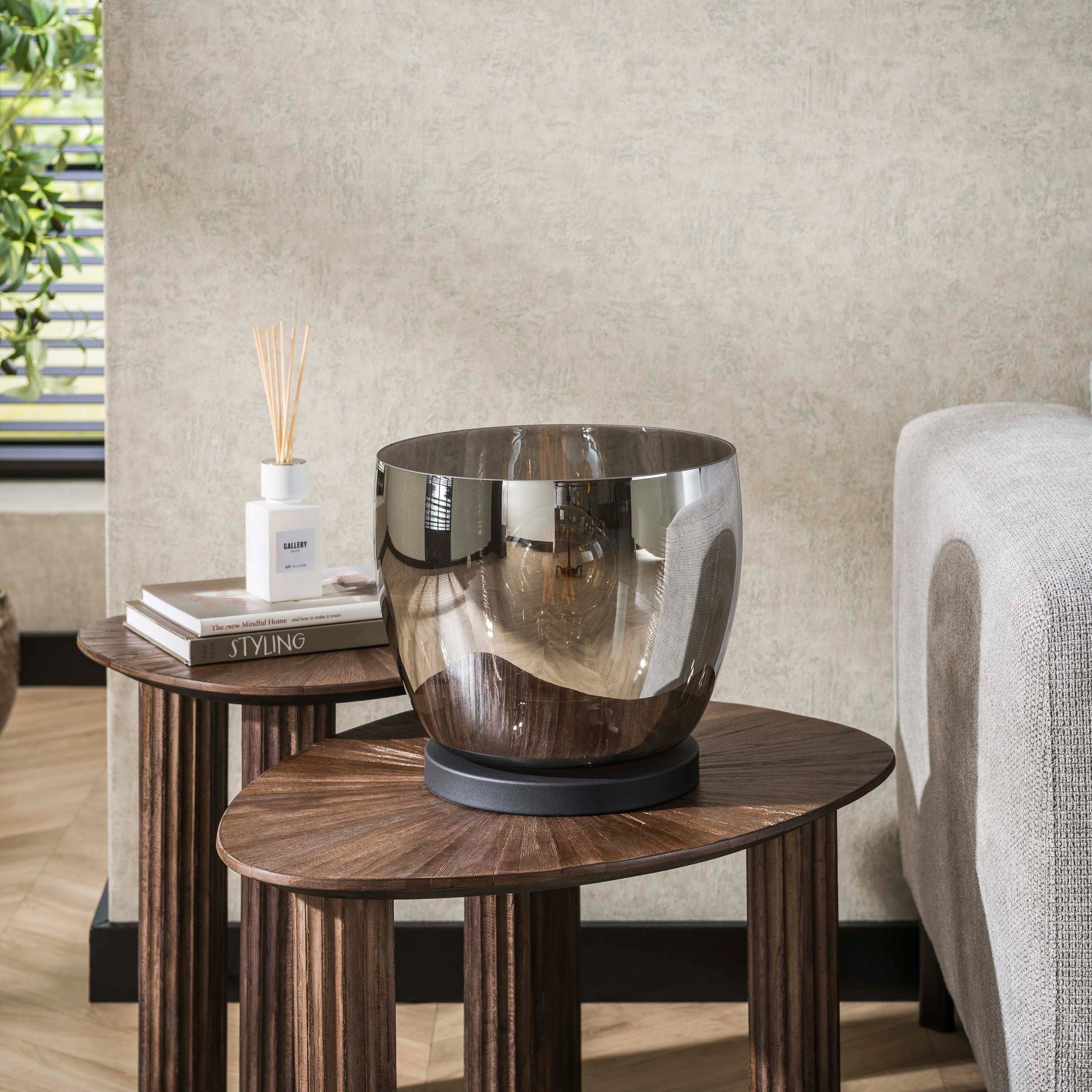 Vloerlamp UP L 1-lichts / Smoke grey glas – afbeelding 6