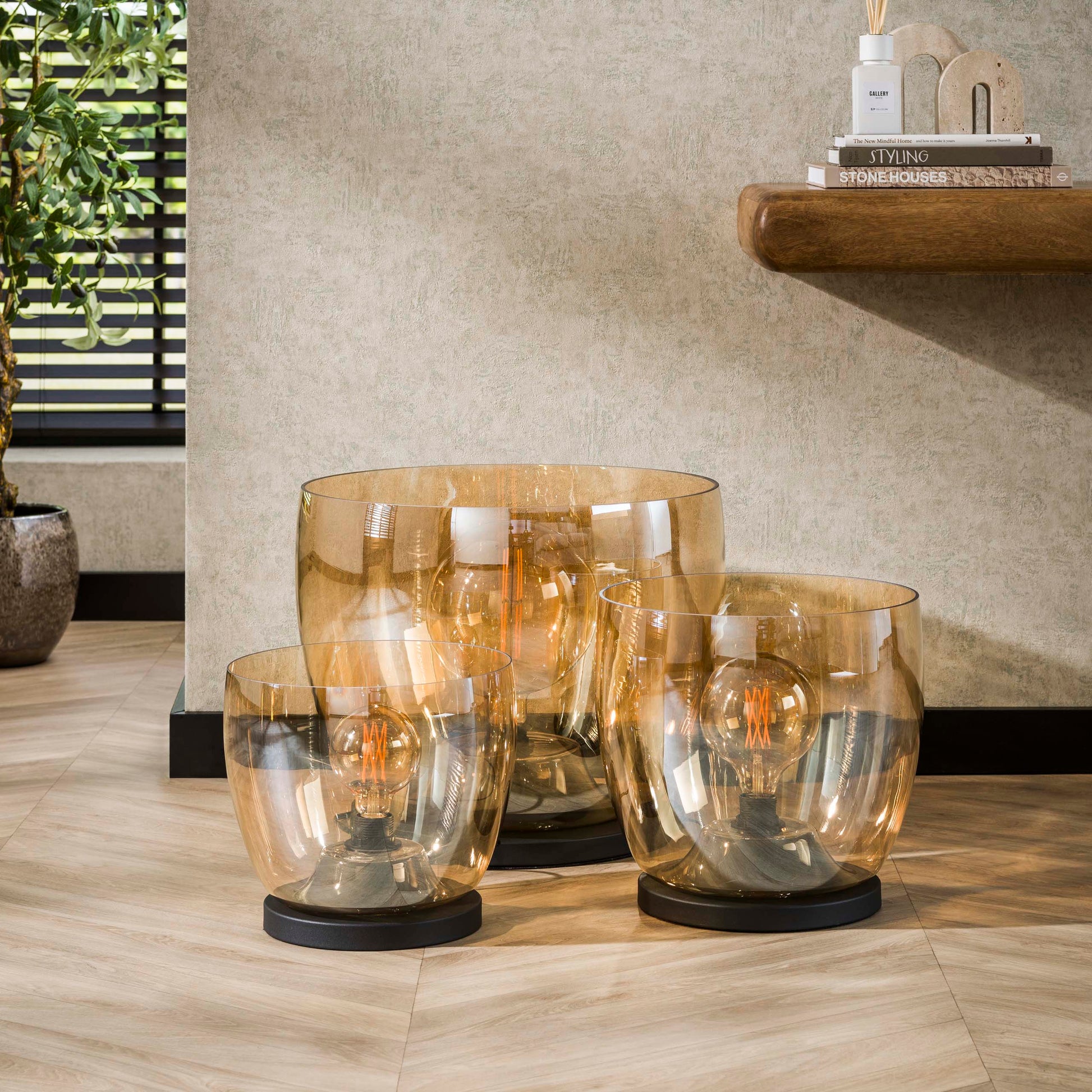 Vloerlamp UP XL 1-lichts / Amber glas – afbeelding 2