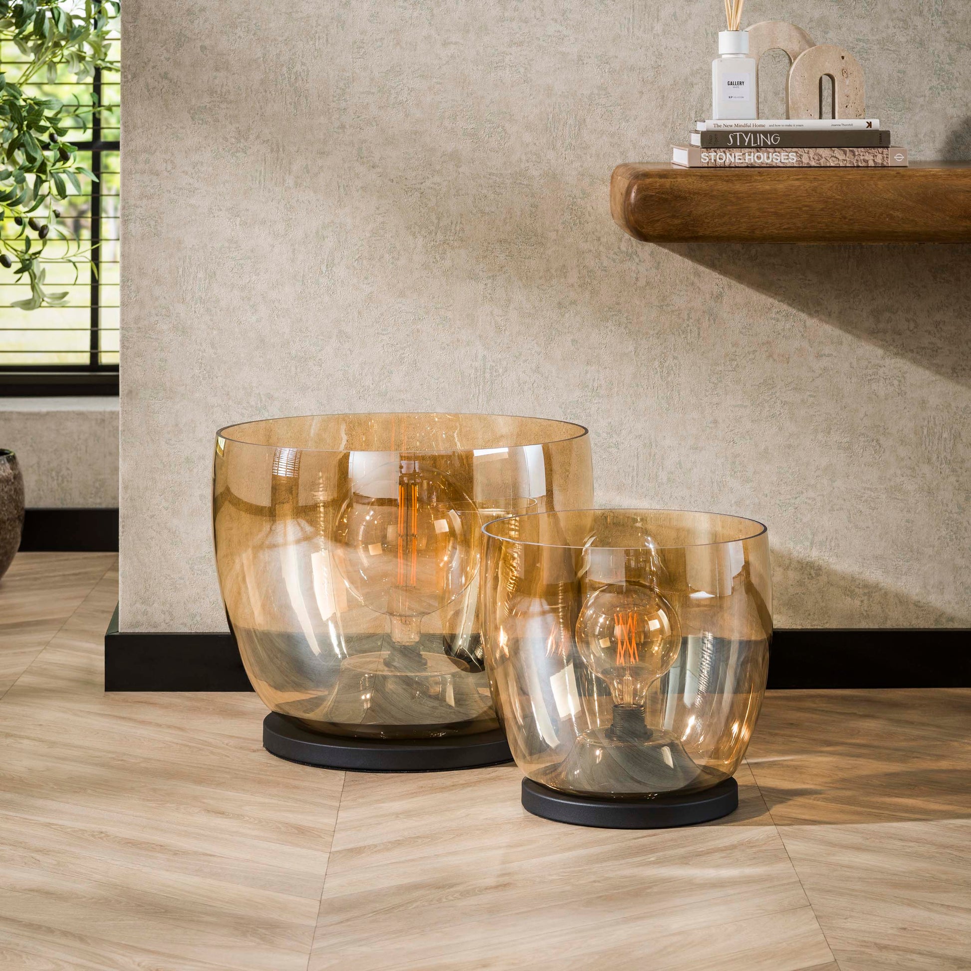 Vloerlamp UP XL 1-lichts / Amber glas – afbeelding 4