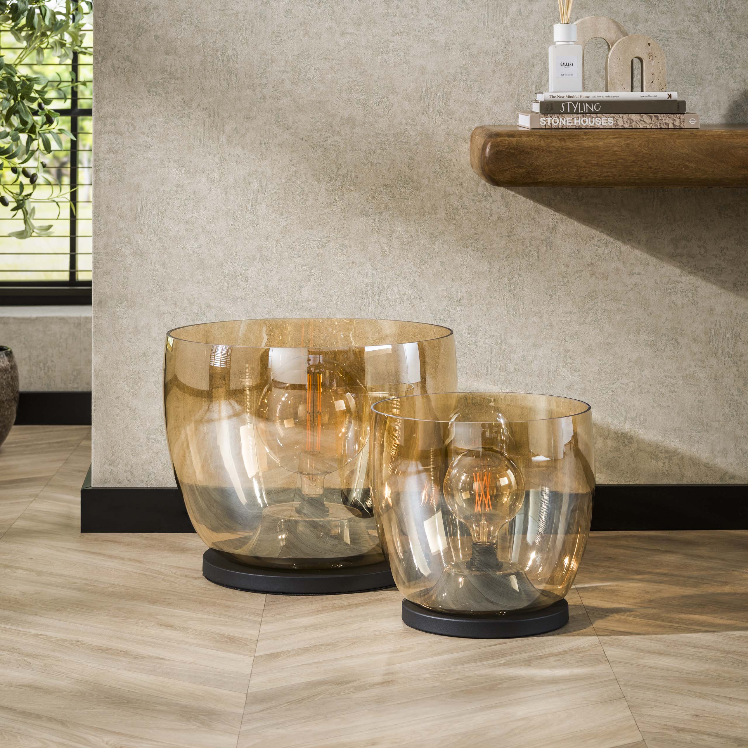 Vloerlamp UP XL 1-lichts / Amber glas – afbeelding 4