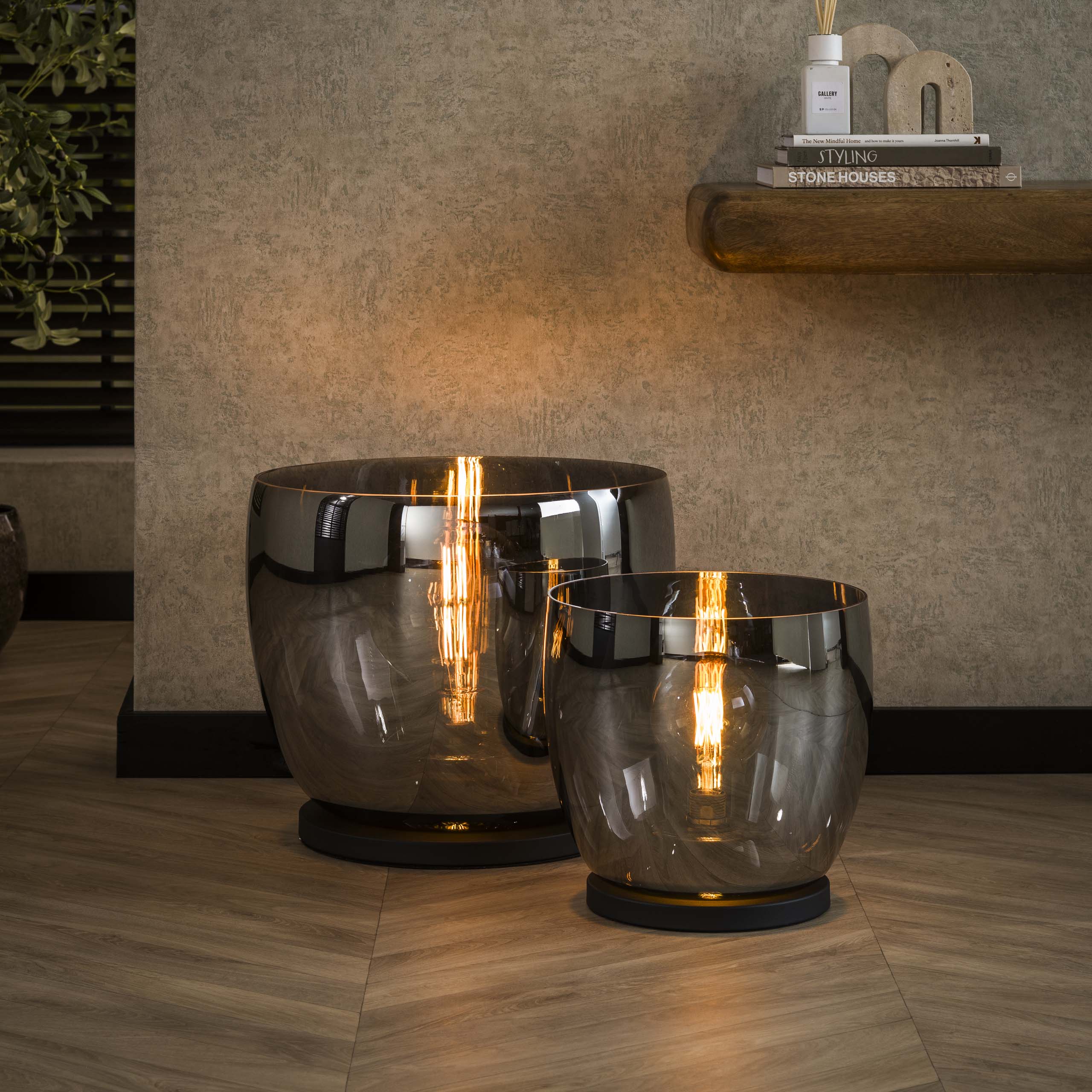 Vloerlamp UP XXL 1-lichts / Smoke grey glas – afbeelding 3