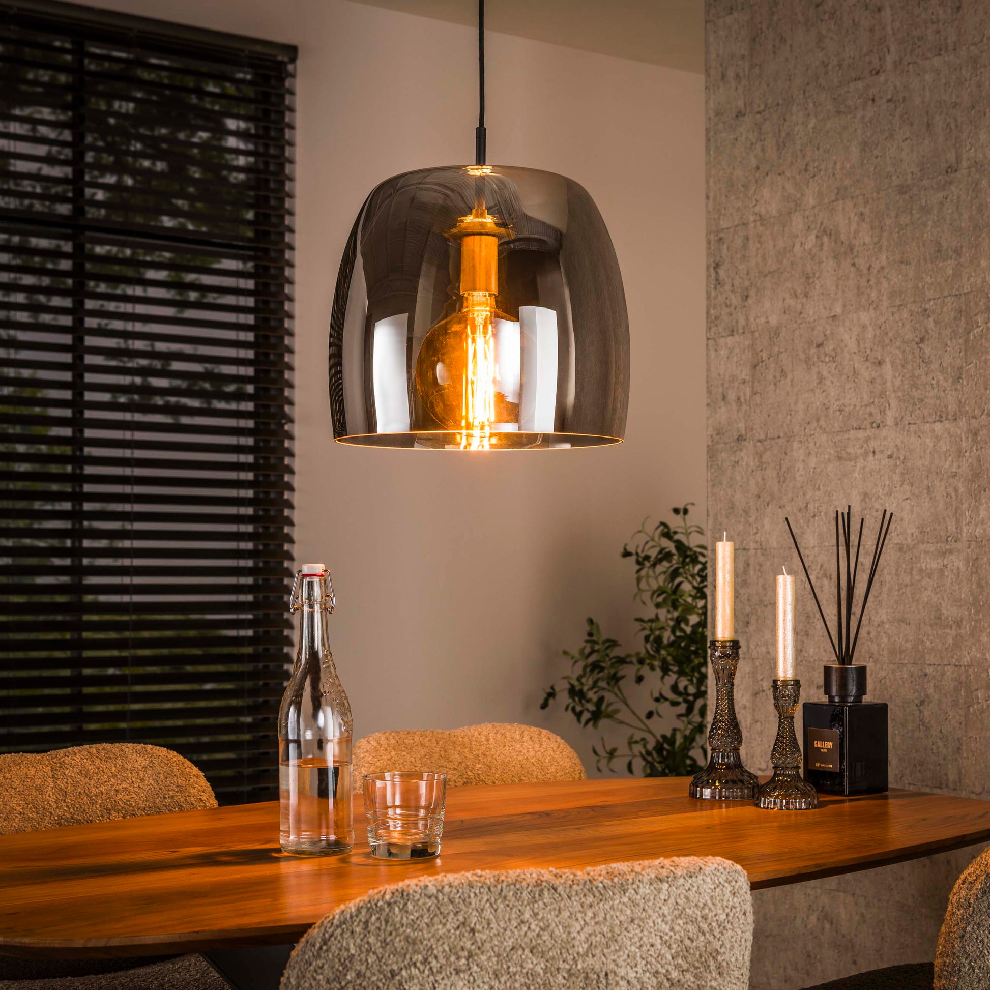 Hanglamp Drift Glass 1-lichts / Smoke grey glas – afbeelding 1