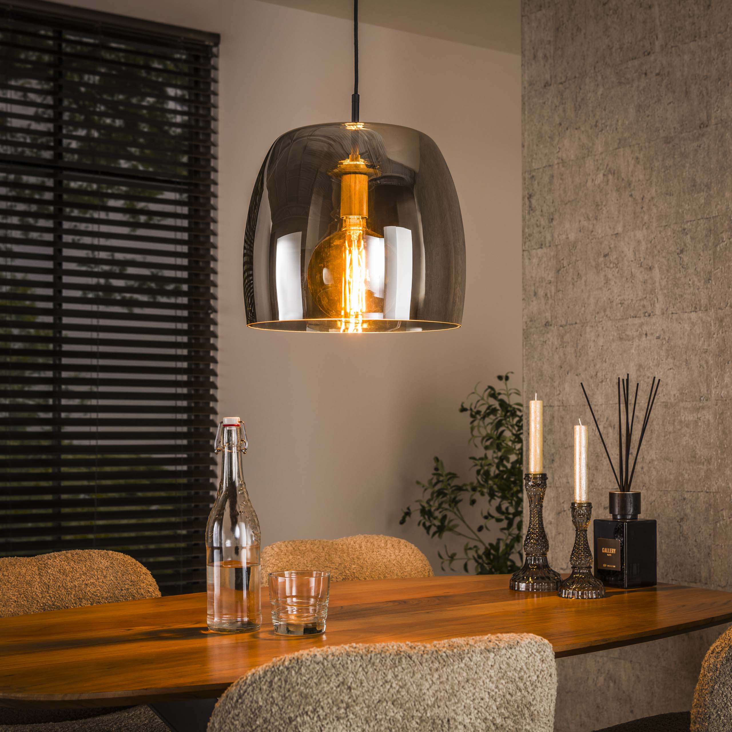 Hanglamp Drift Glass 1-lichts / Smoke grey glas – afbeelding 1