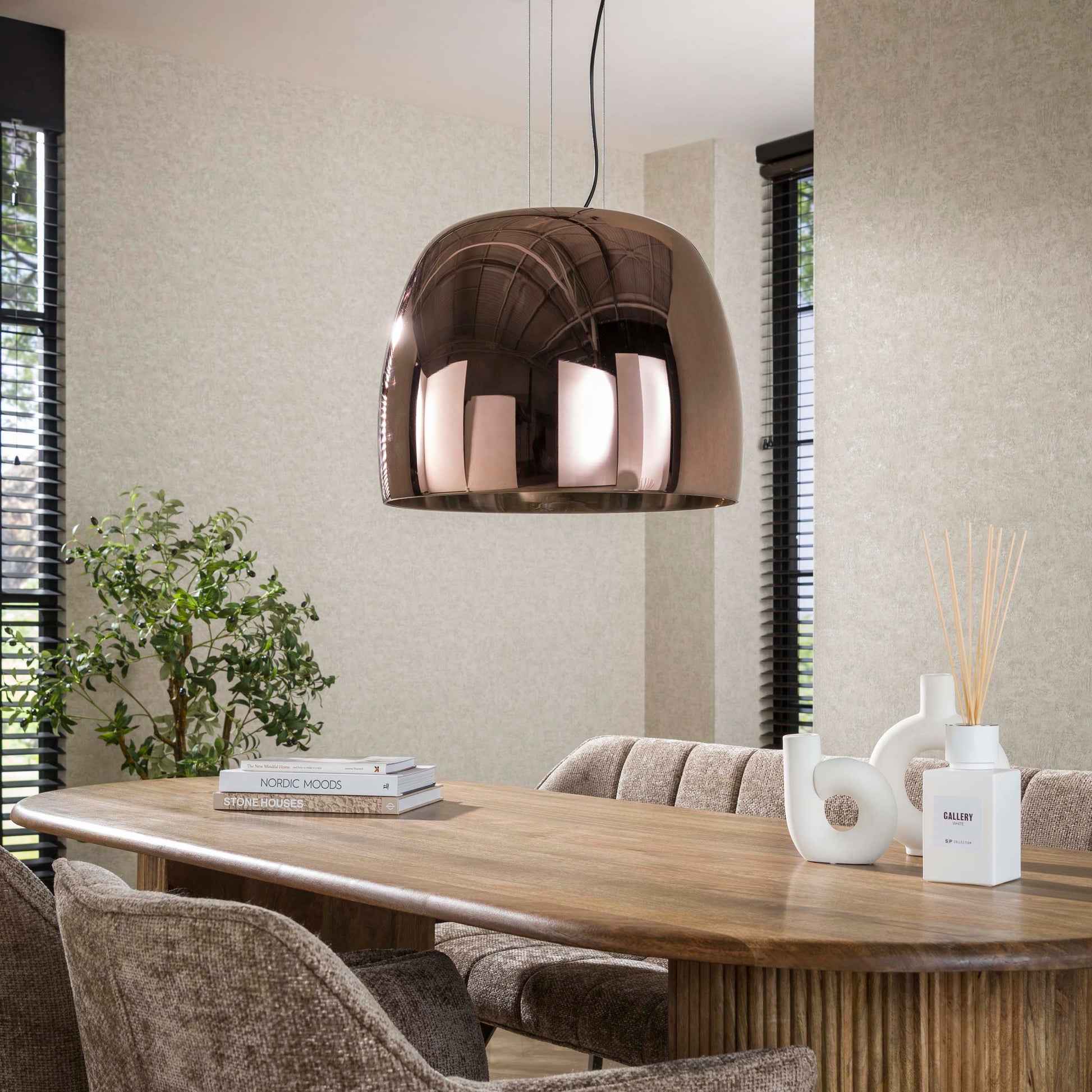 Hanglamp Drift Glass XL 1-lichts / Koper glas – afbeelding 2