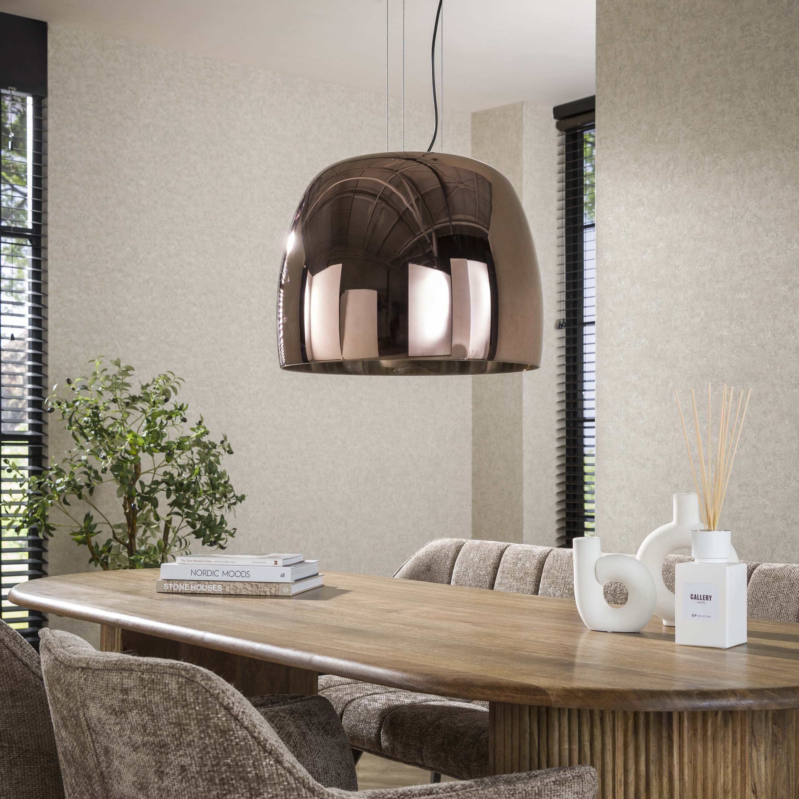 Hanglamp Drift Glass XL 1-lichts / Koper glas – afbeelding 2