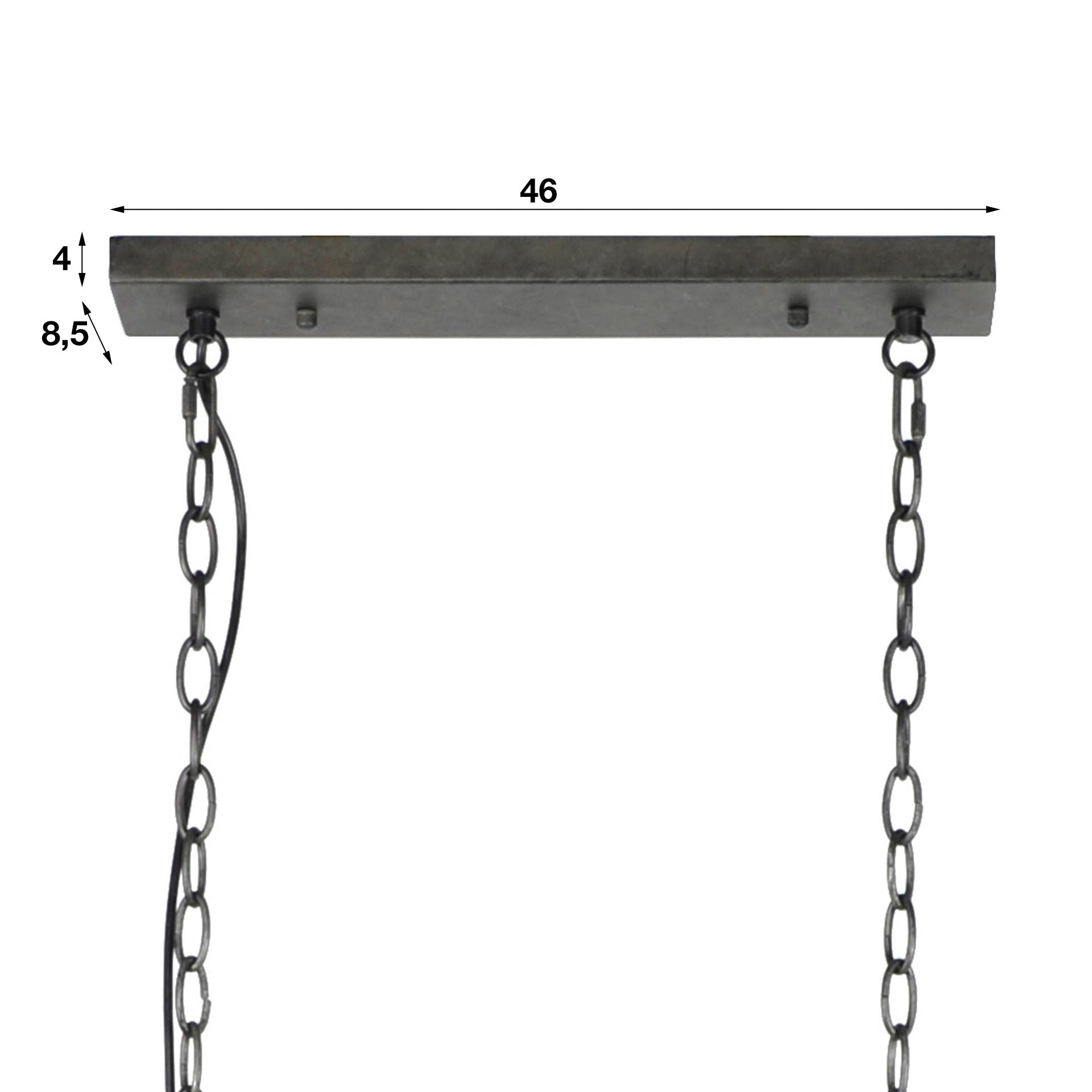 Hanglamp Cylinder Wire 2-lichts / Slate grey – afbeelding 6