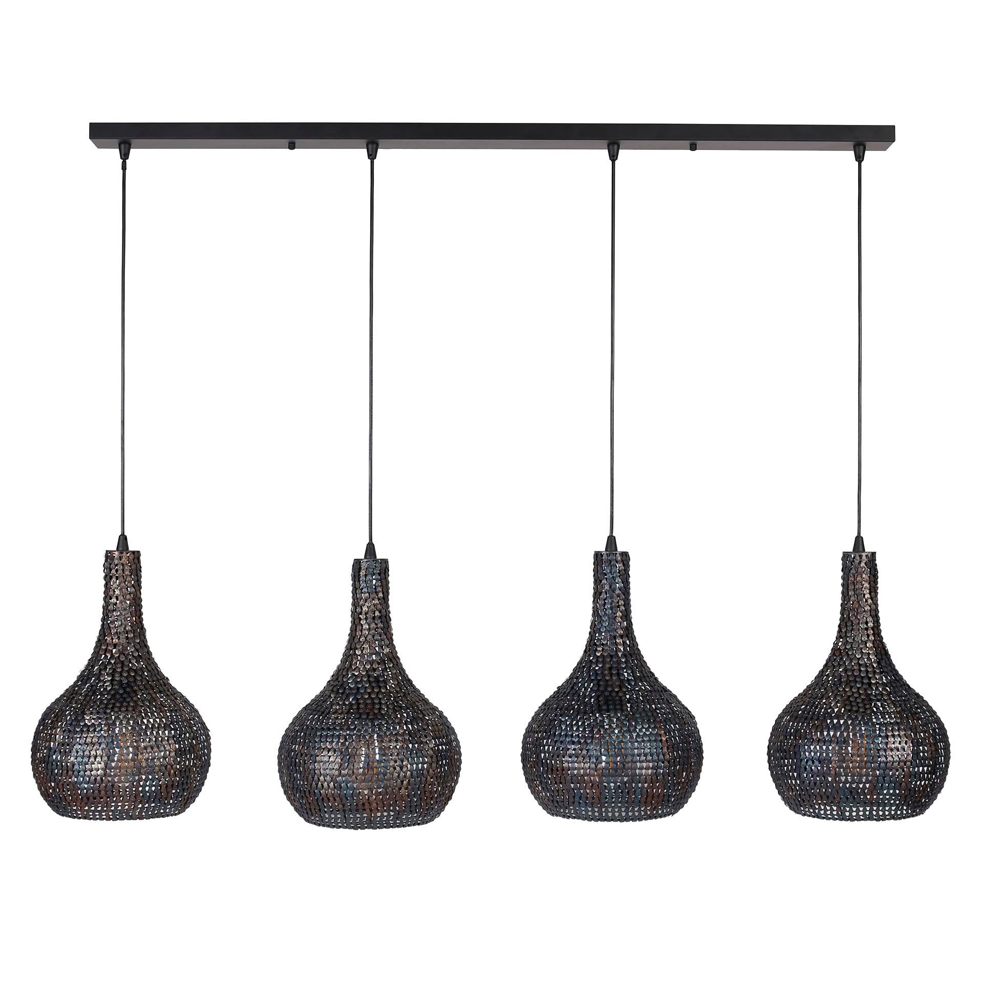 Hanglamp Armor Cone 4-lichts / Zwart bruin – afbeelding 5
