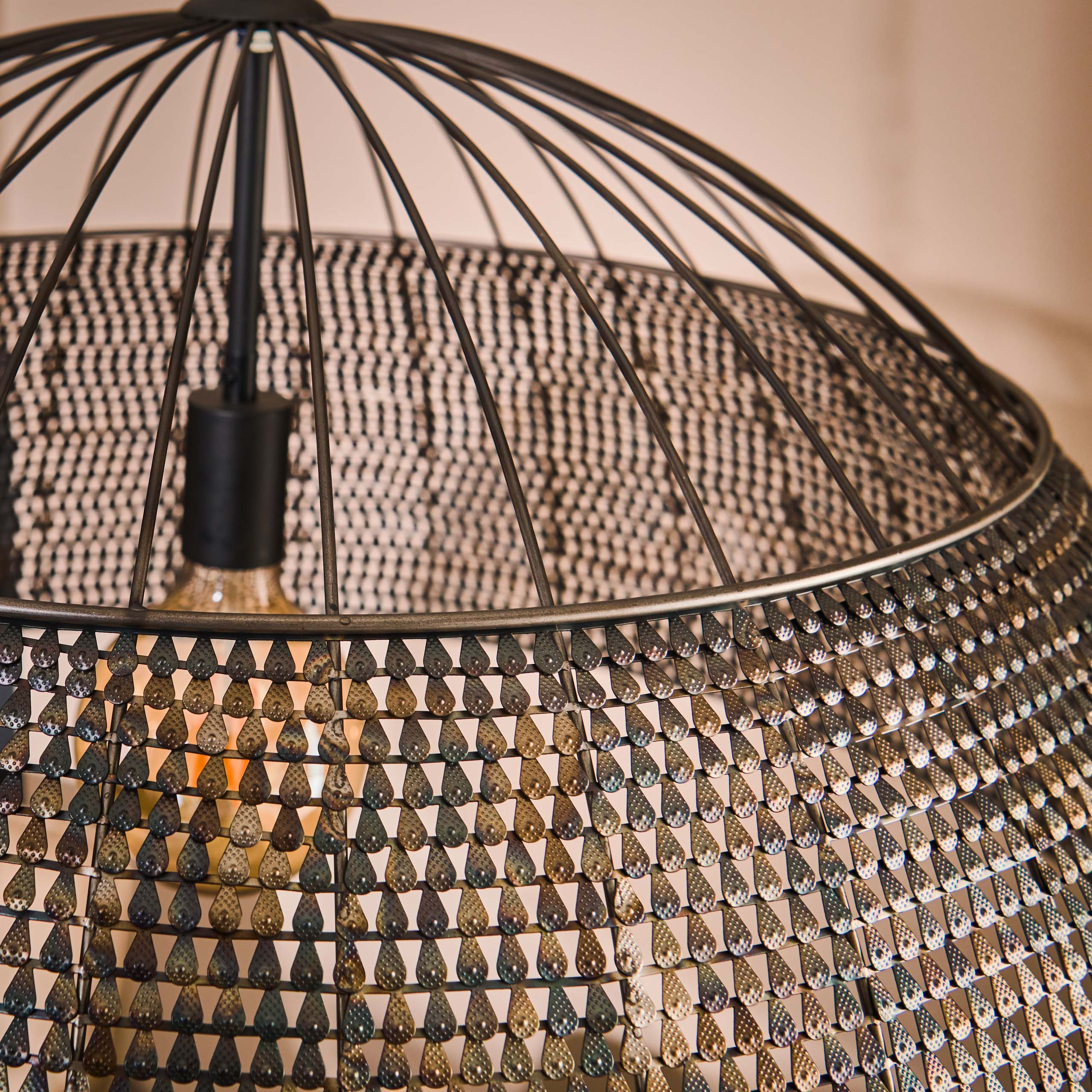 Hanglamp Armor 1-lichts Ø80cm / Zwart bruin – afbeelding 5