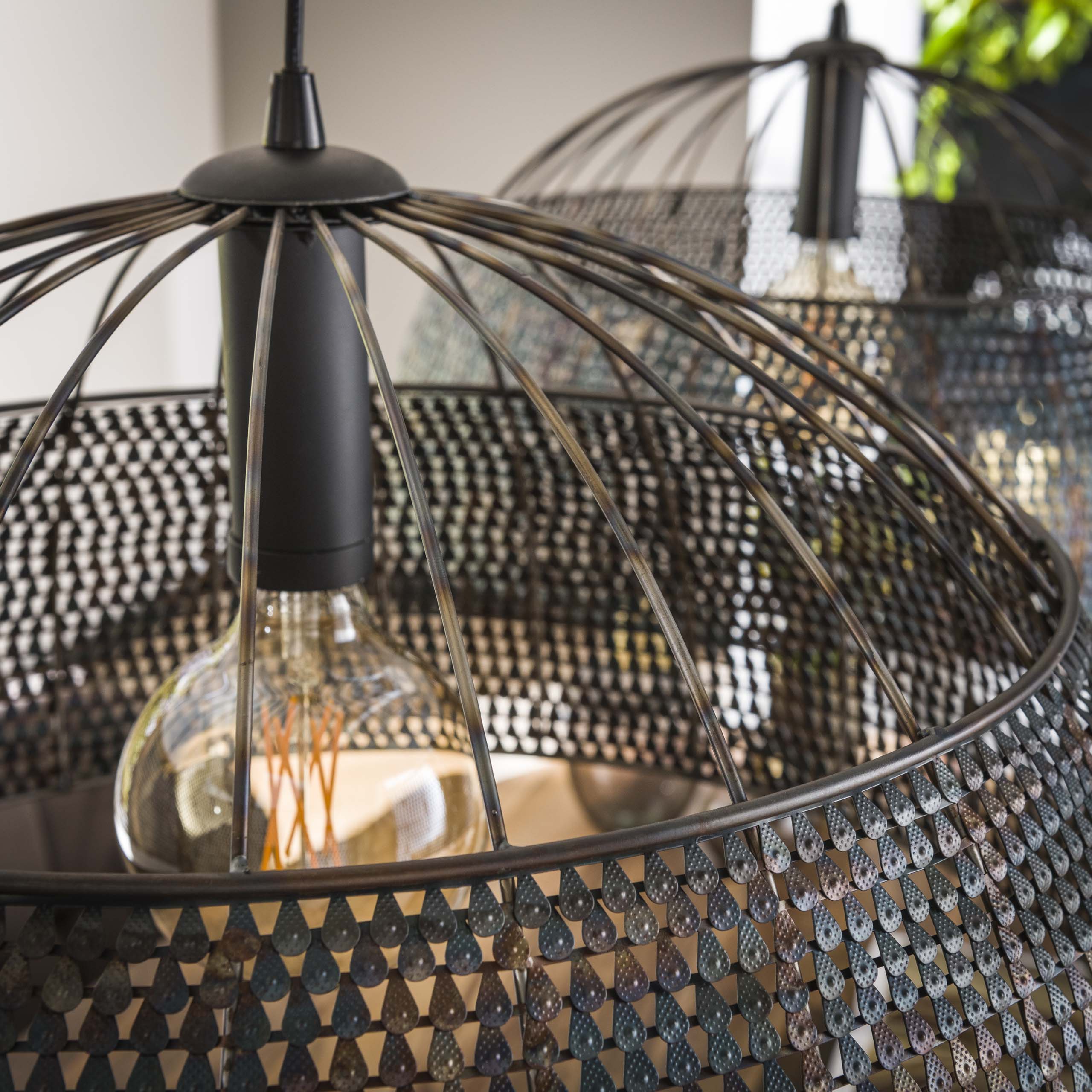Hanglamp Armor Open 2-lichts Ø60cm / Zwart bruin – afbeelding 4