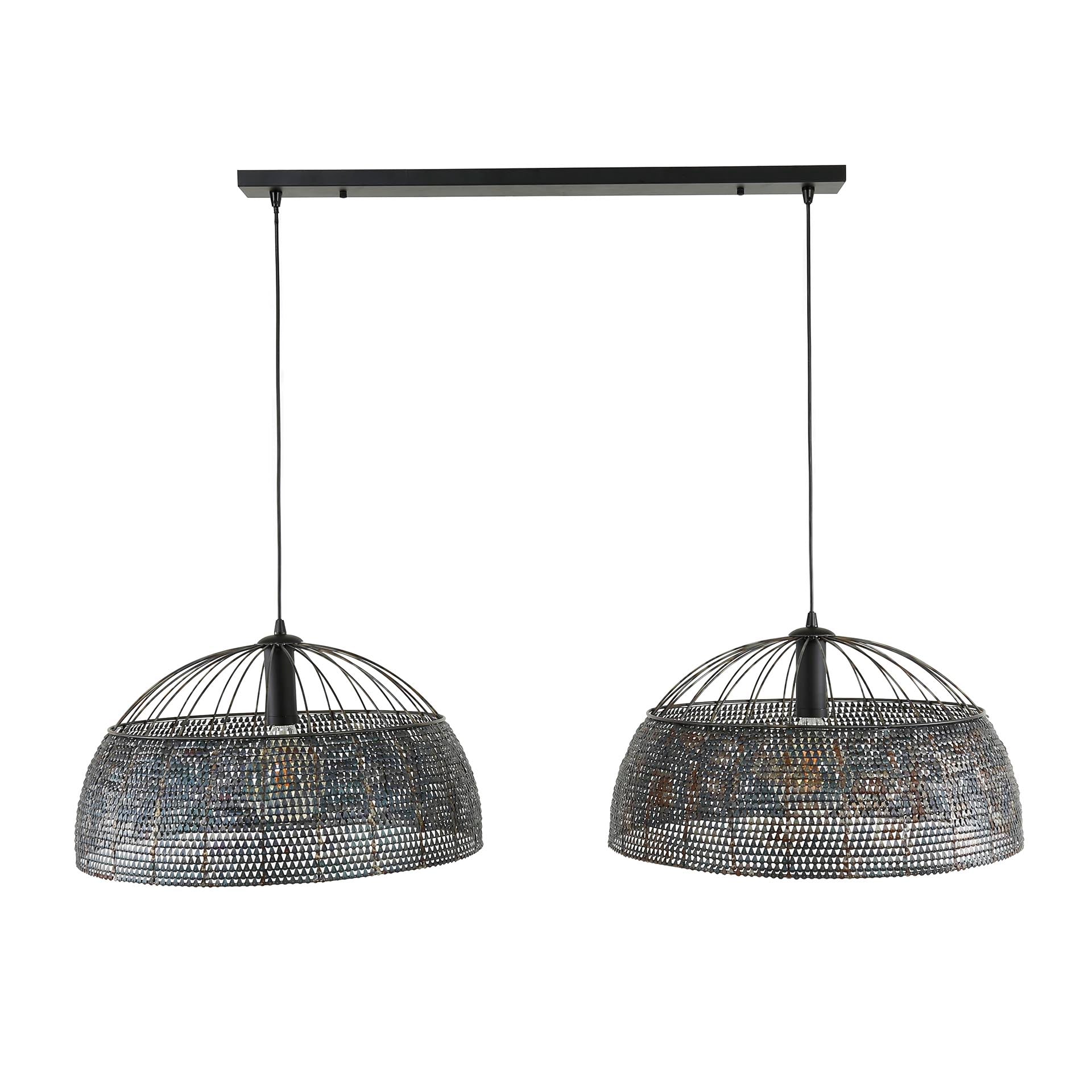 Hanglamp Armor Open 2-lichts Ø60cm / Zwart bruin – afbeelding 5