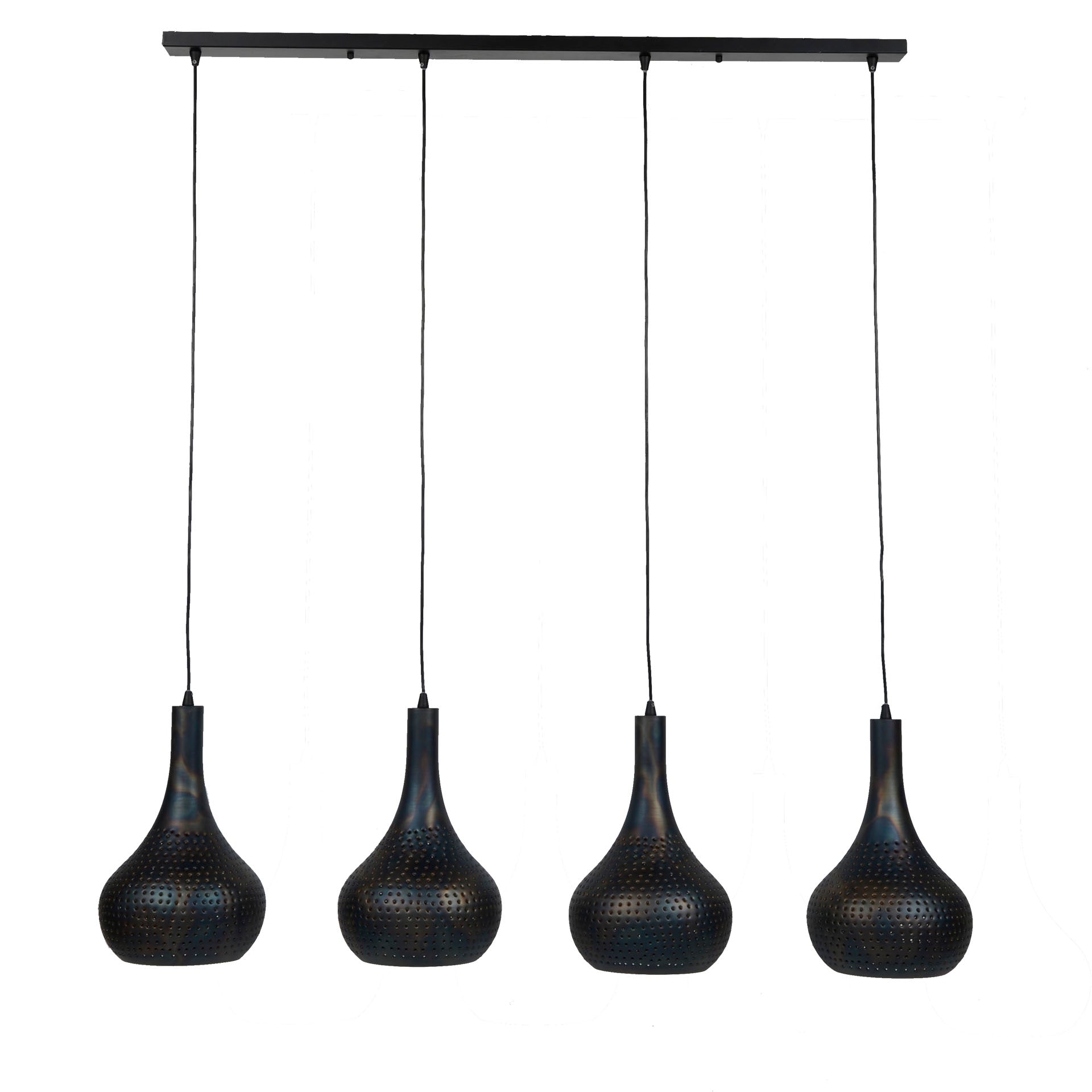 Hanglamp Punch Cone 4-lichts / Zwart bruin – afbeelding 5