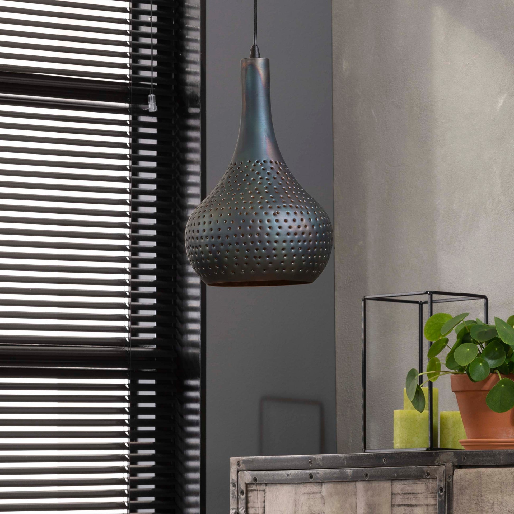 Hanglamp Punch Cone 1-lichts / Zwart bruin – afbeelding 2
