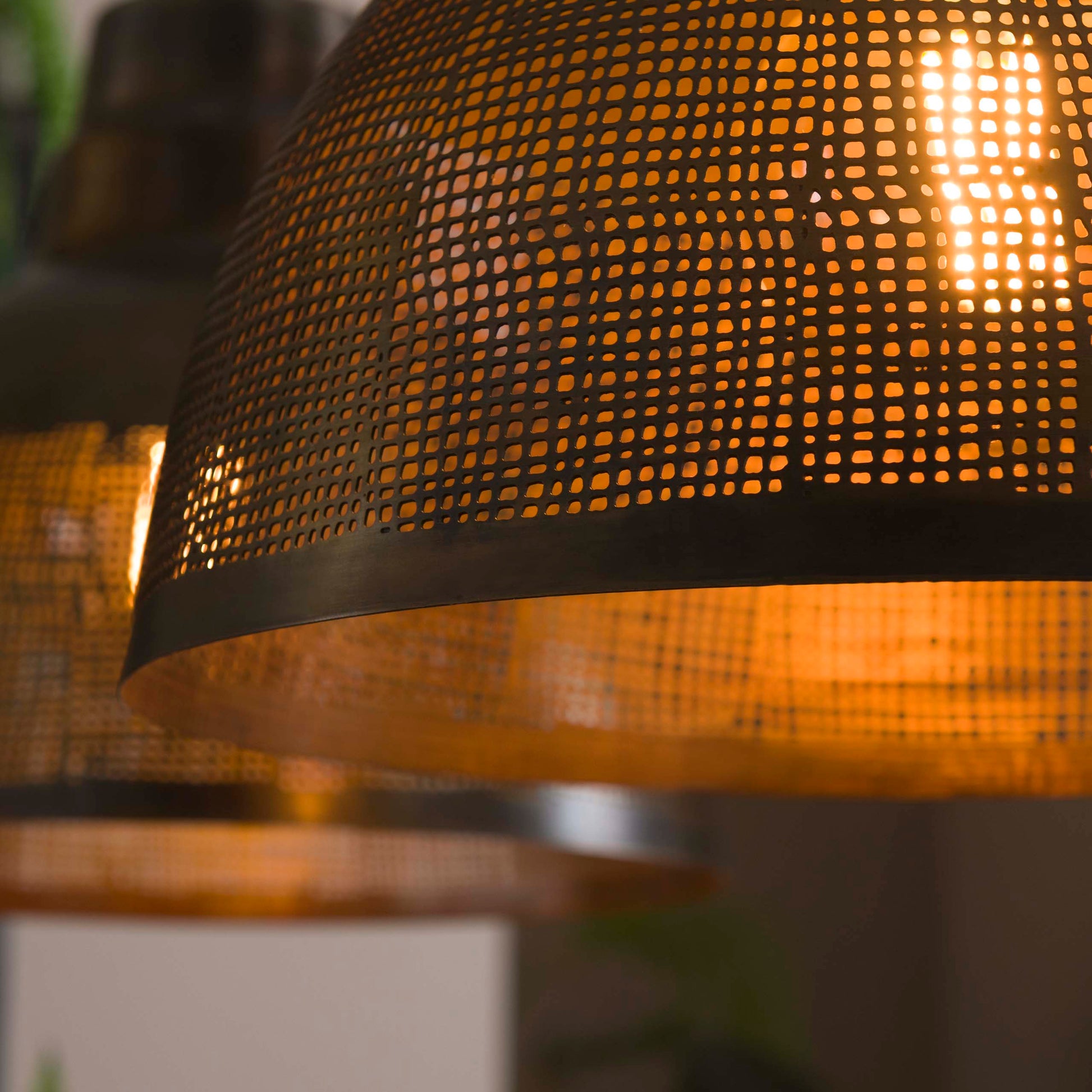Hanglamp Screen 2-lichts / Antiek brons – afbeelding 3