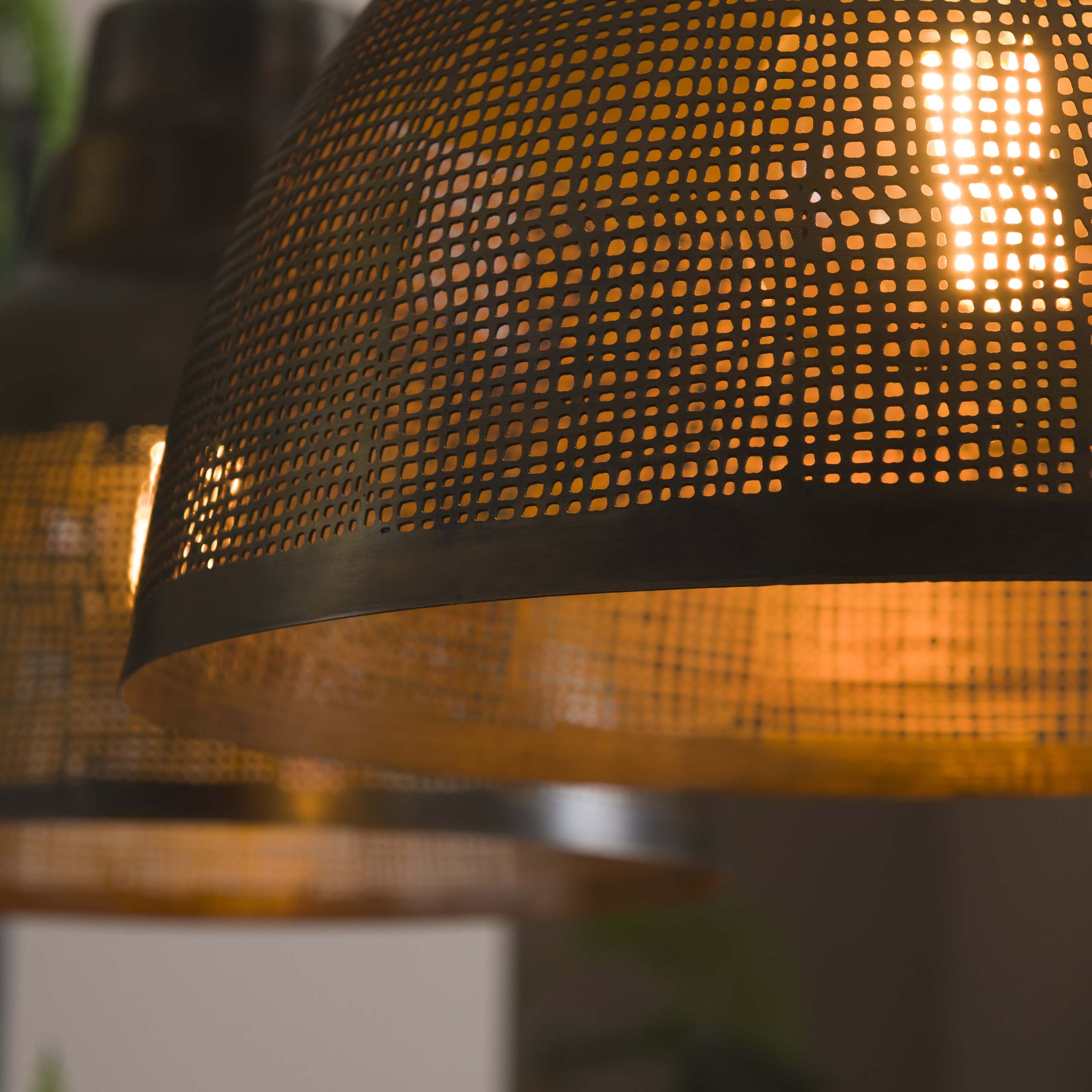 Hanglamp Screen 2-lichts / Antiek brons – afbeelding 3
