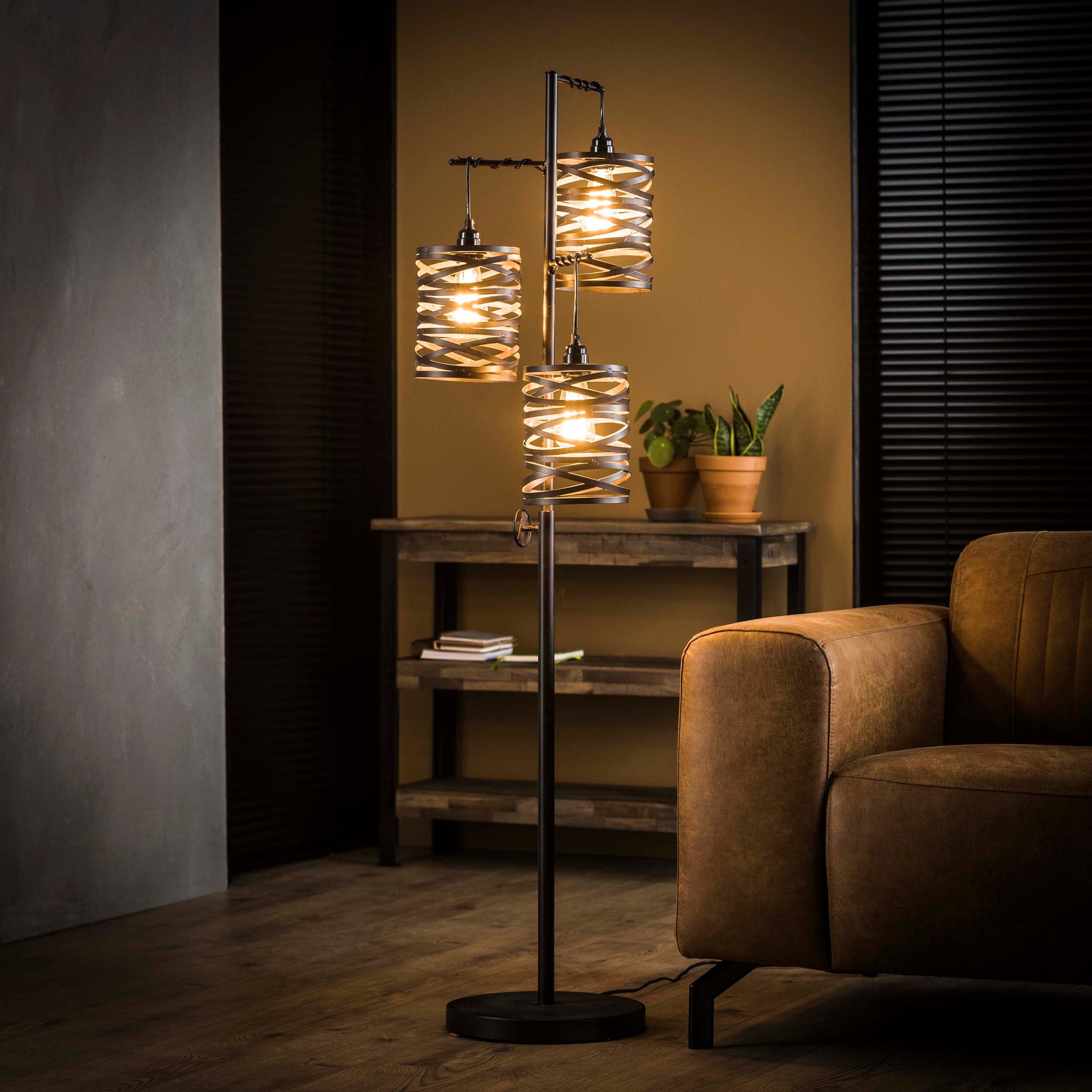 Vloerlamp Spindle 3-lichts / Slate grey – afbeelding 1