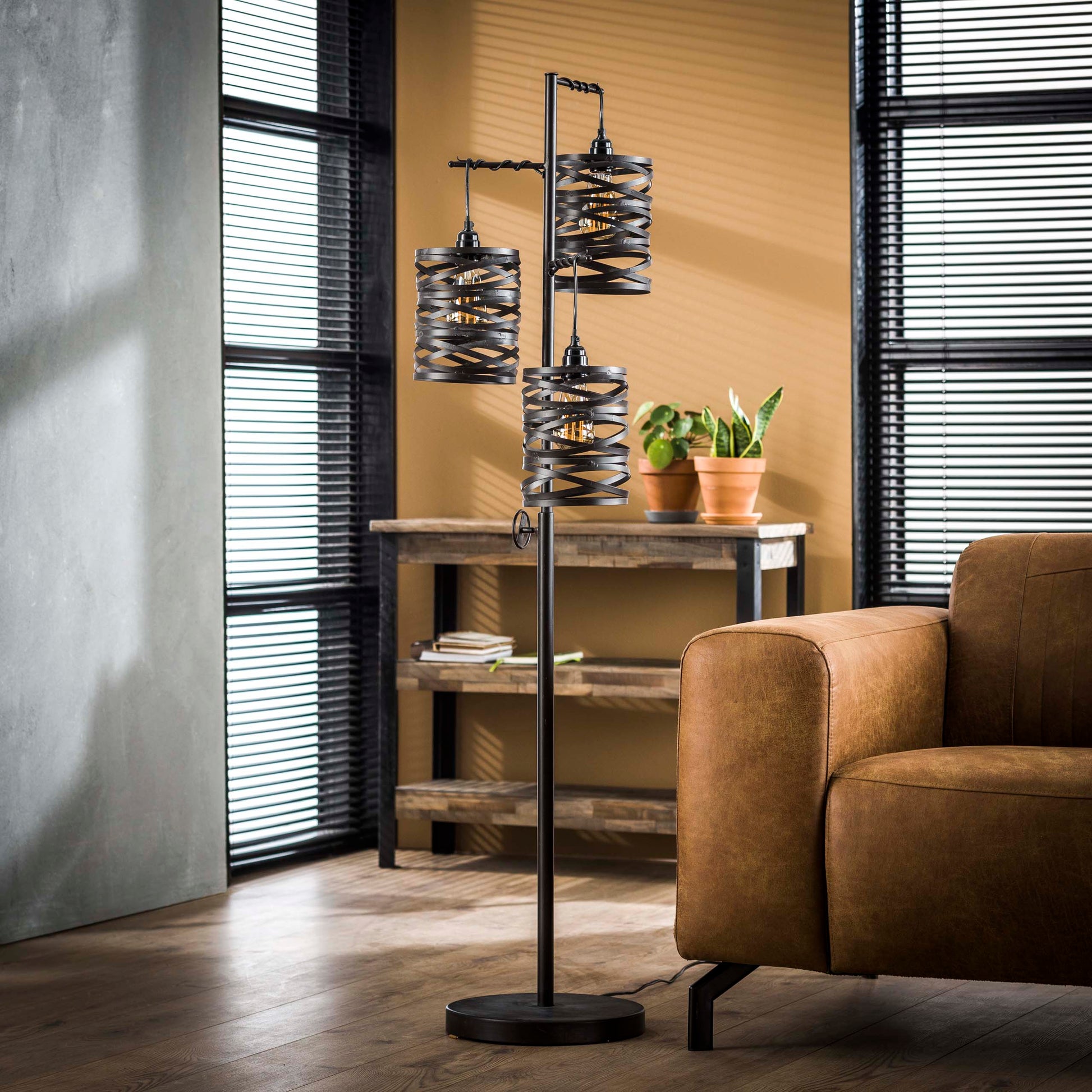 Vloerlamp Spindle 3-lichts / Slate grey – afbeelding 2