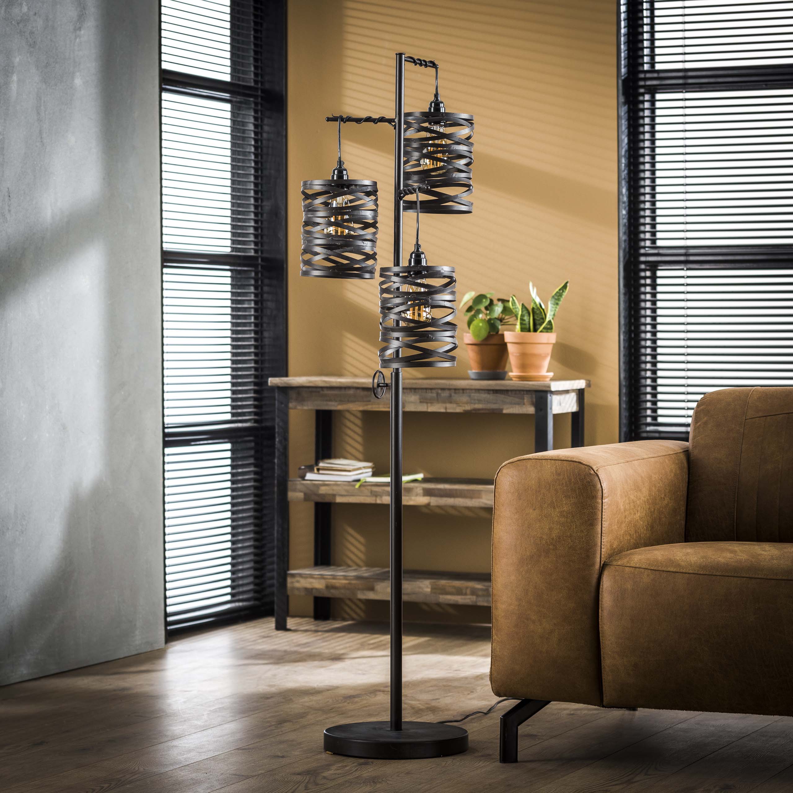 Vloerlamp Spindle 3-lichts / Slate grey – afbeelding 2
