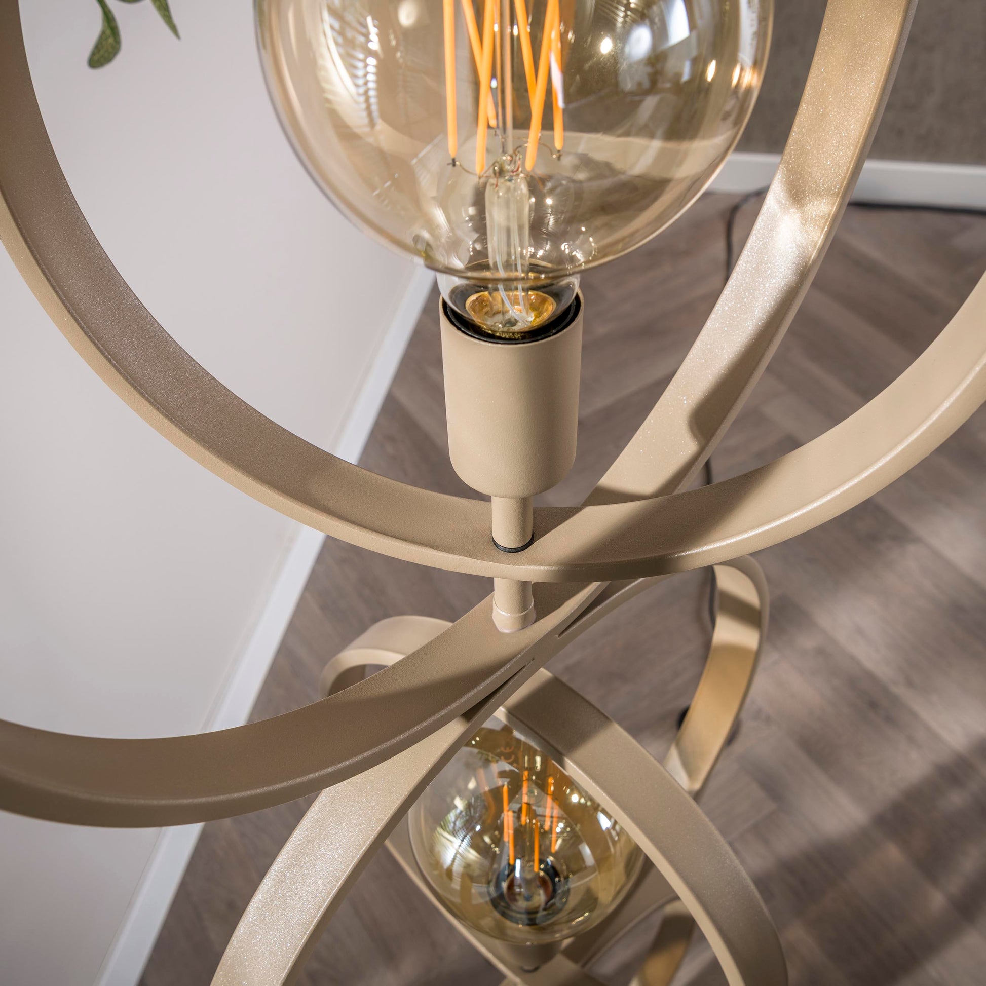 Vloerlamp Turn Around 3-lichts / Beige – afbeelding 3