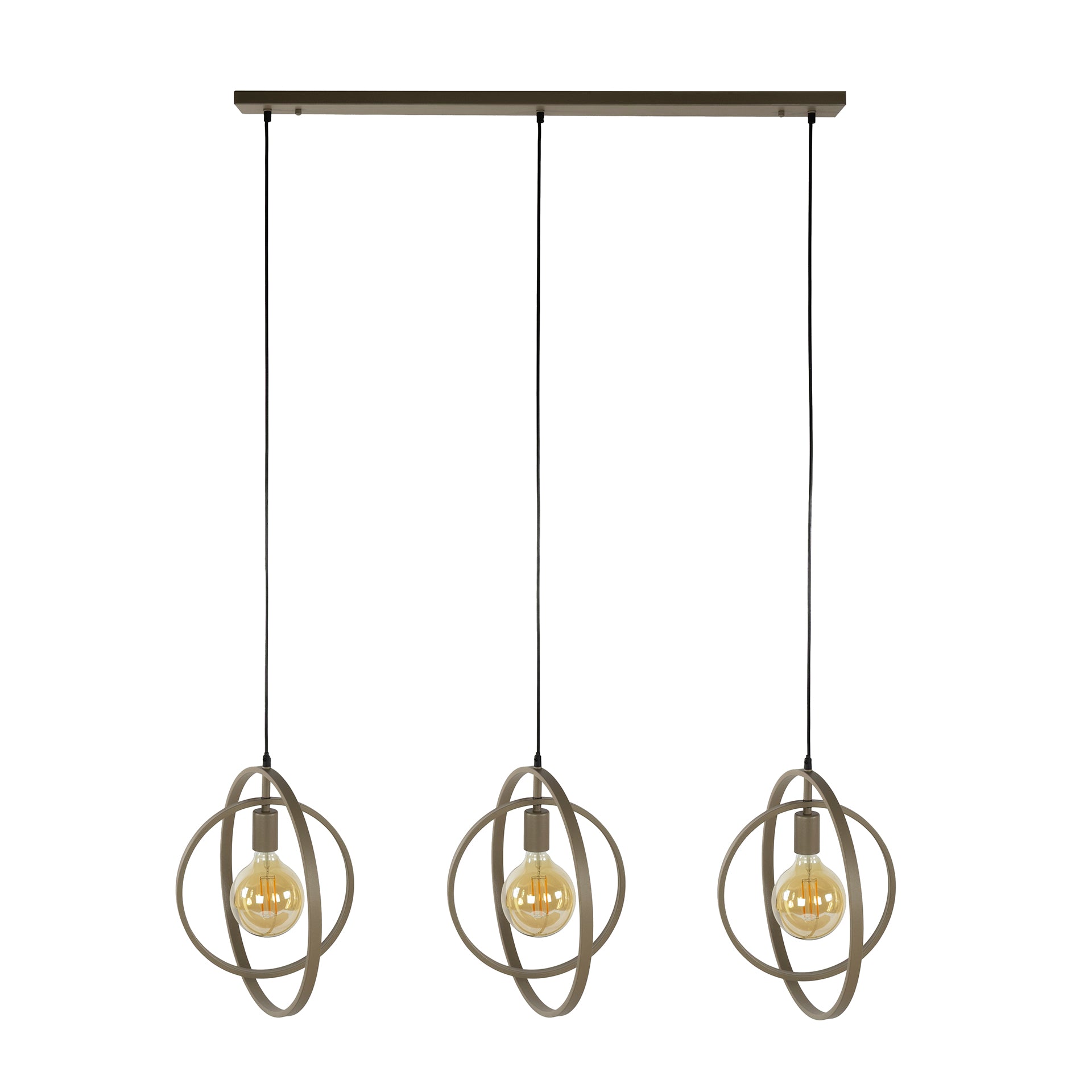 Hanglamp Turn Around 3-lichts / Beige – afbeelding 7