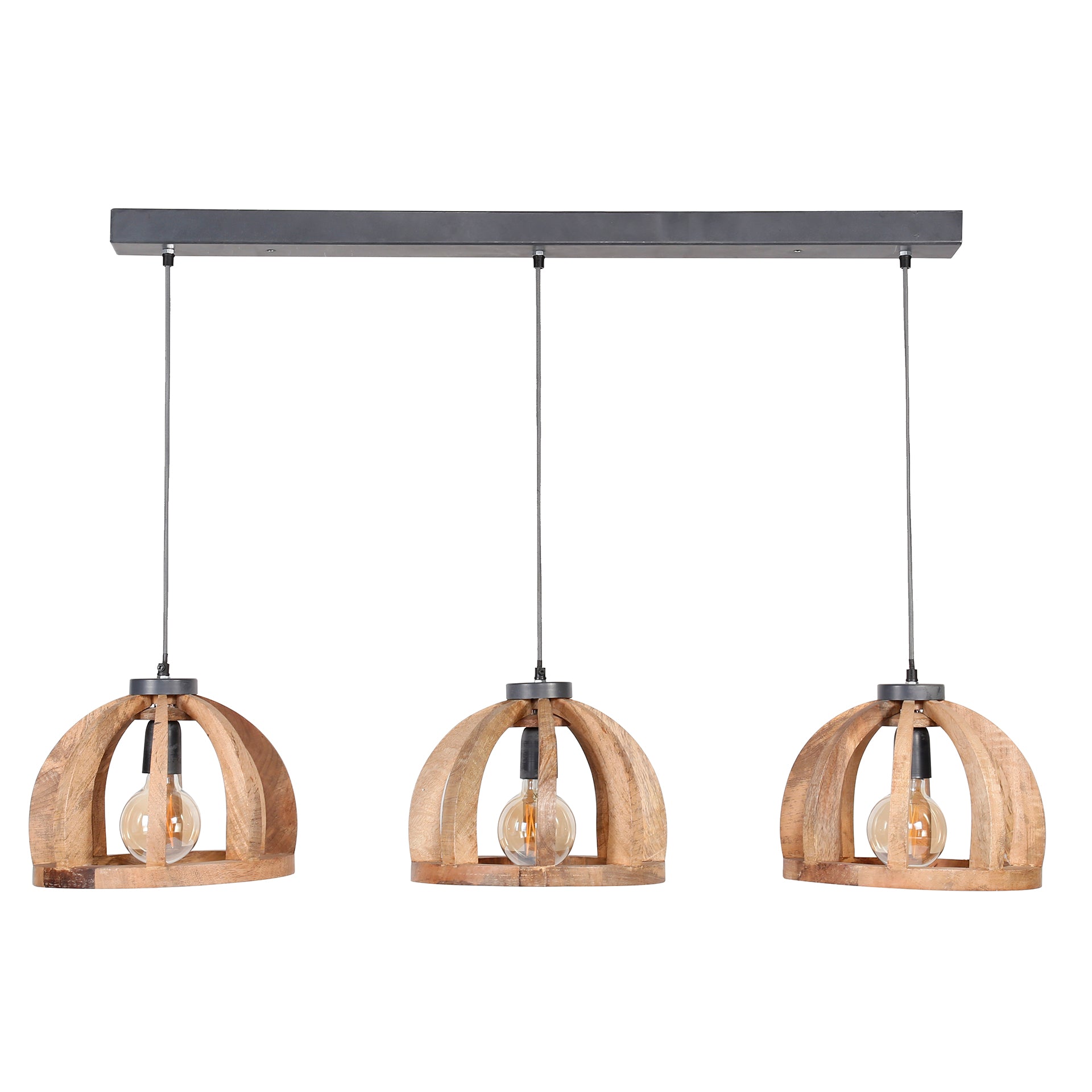 Hanglamp Orba 3-lichts / Massief mango – afbeelding 3