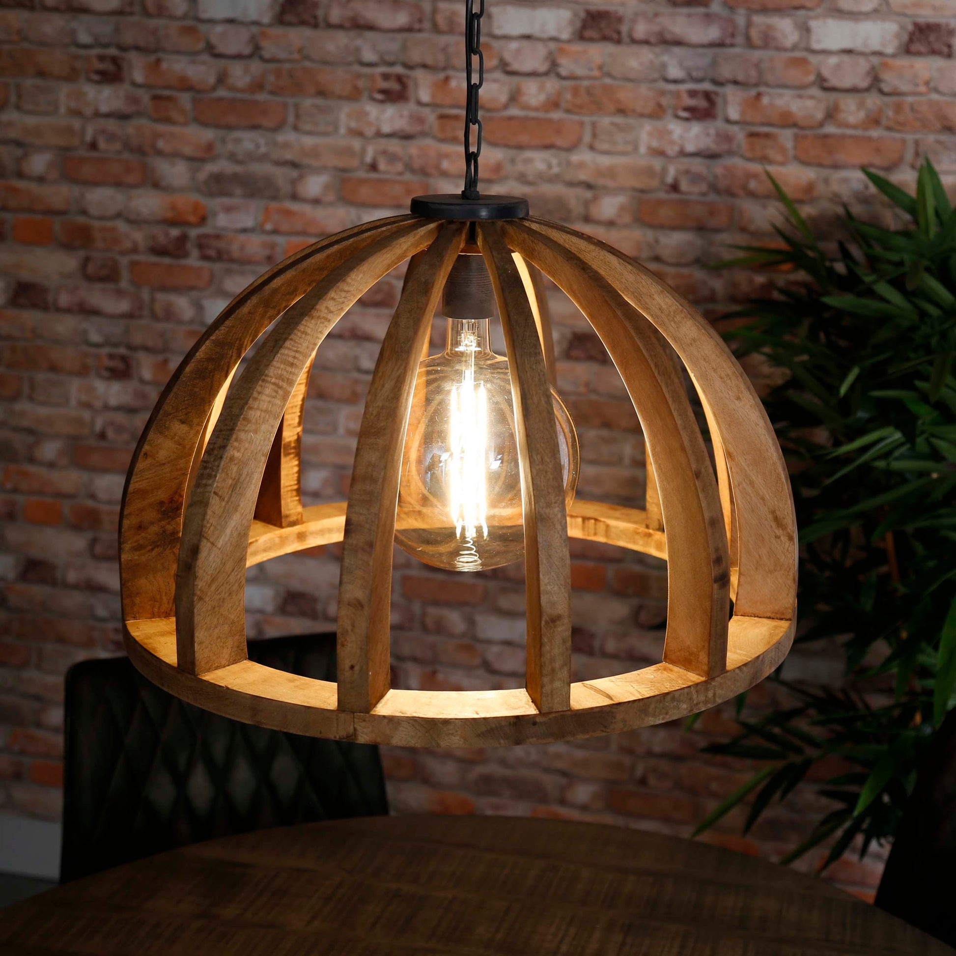 Hanglamp Orba 1-lichts Ø60cm / Massief mango – afbeelding 5
