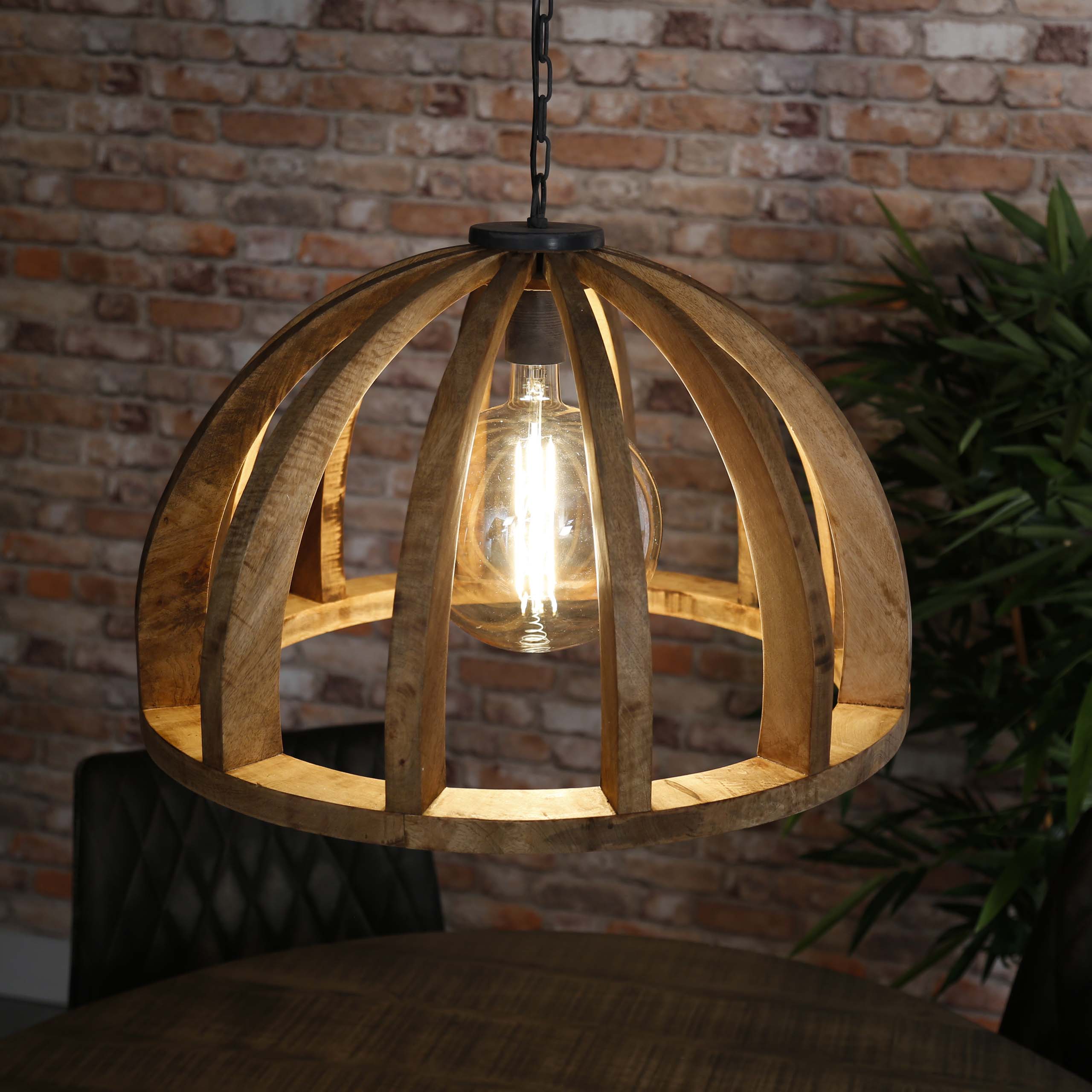 Hanglamp Orba 1-lichts Ø60cm / Massief mango – afbeelding 5