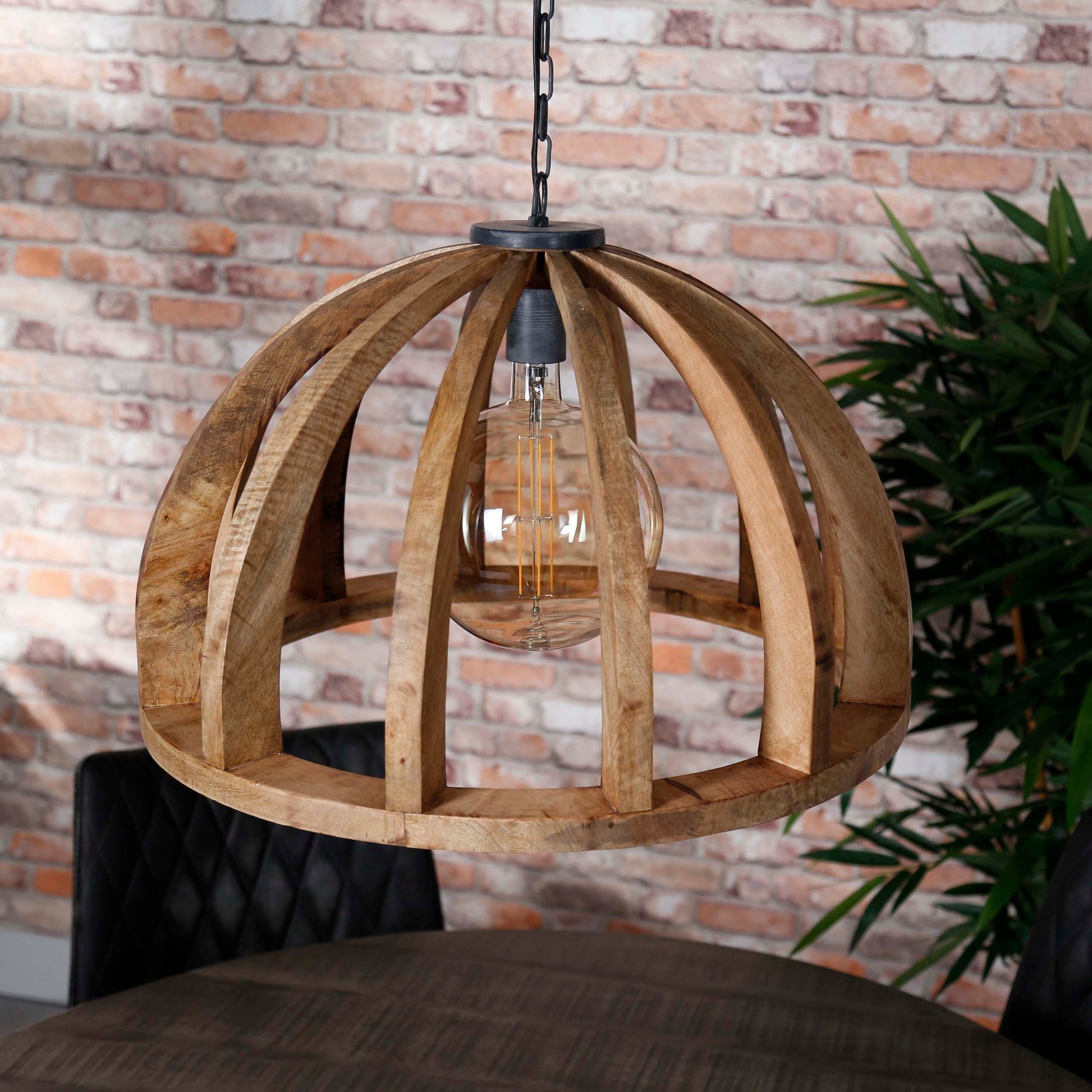 Hanglamp Orba 1-lichts Ø60cm / Massief mango – afbeelding 6