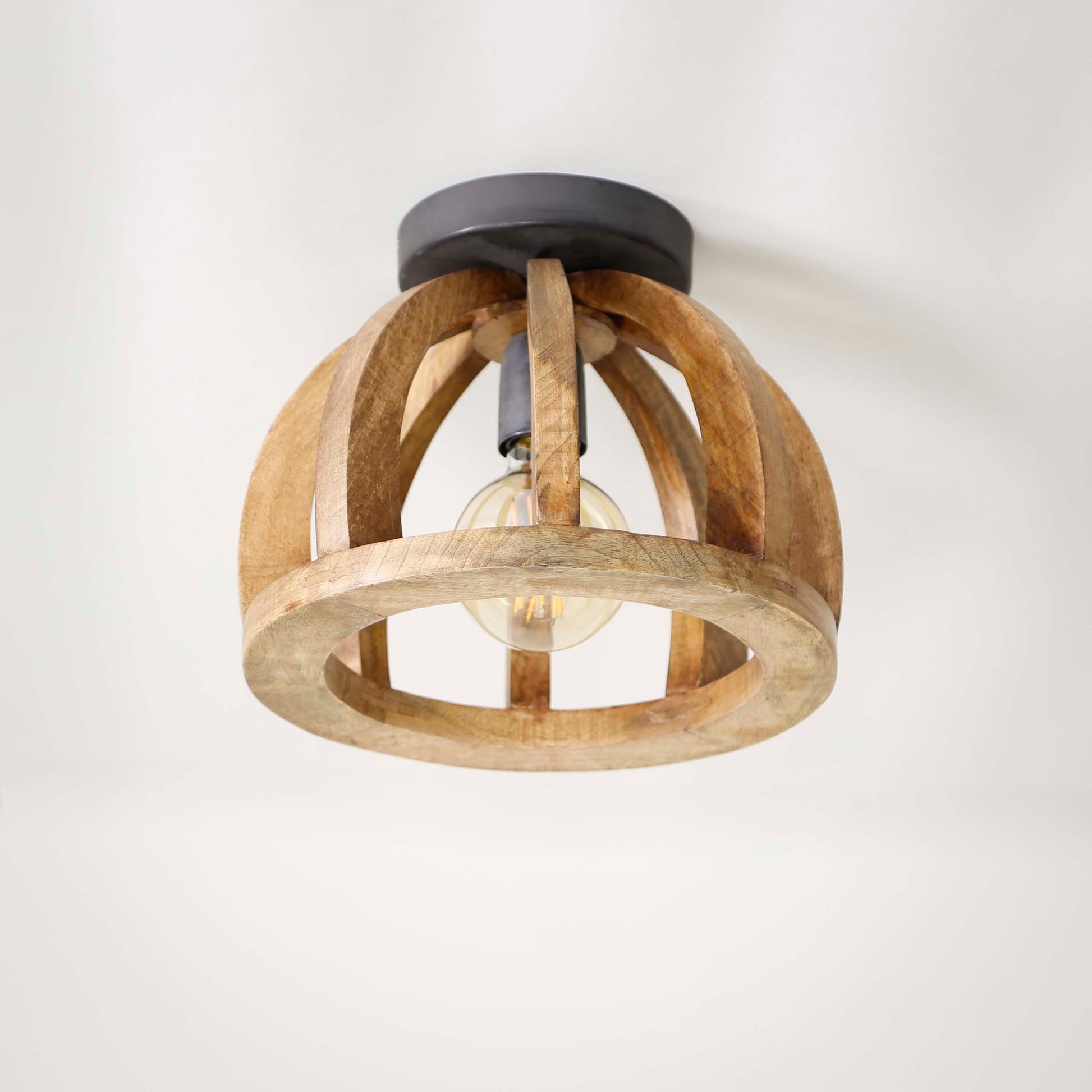 Plafondlamp Orba 1-lichts / Massief mango – afbeelding 2