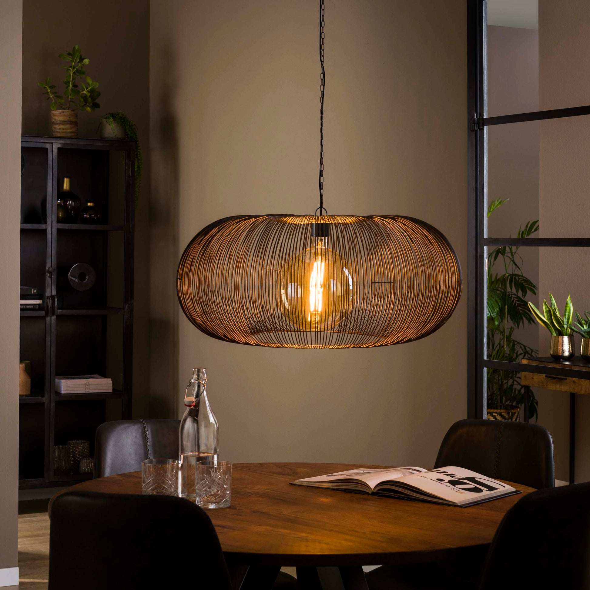 Hanglamp Copper Twist 1-lichts Ø70cm / Zwart nikkel – afbeelding 1