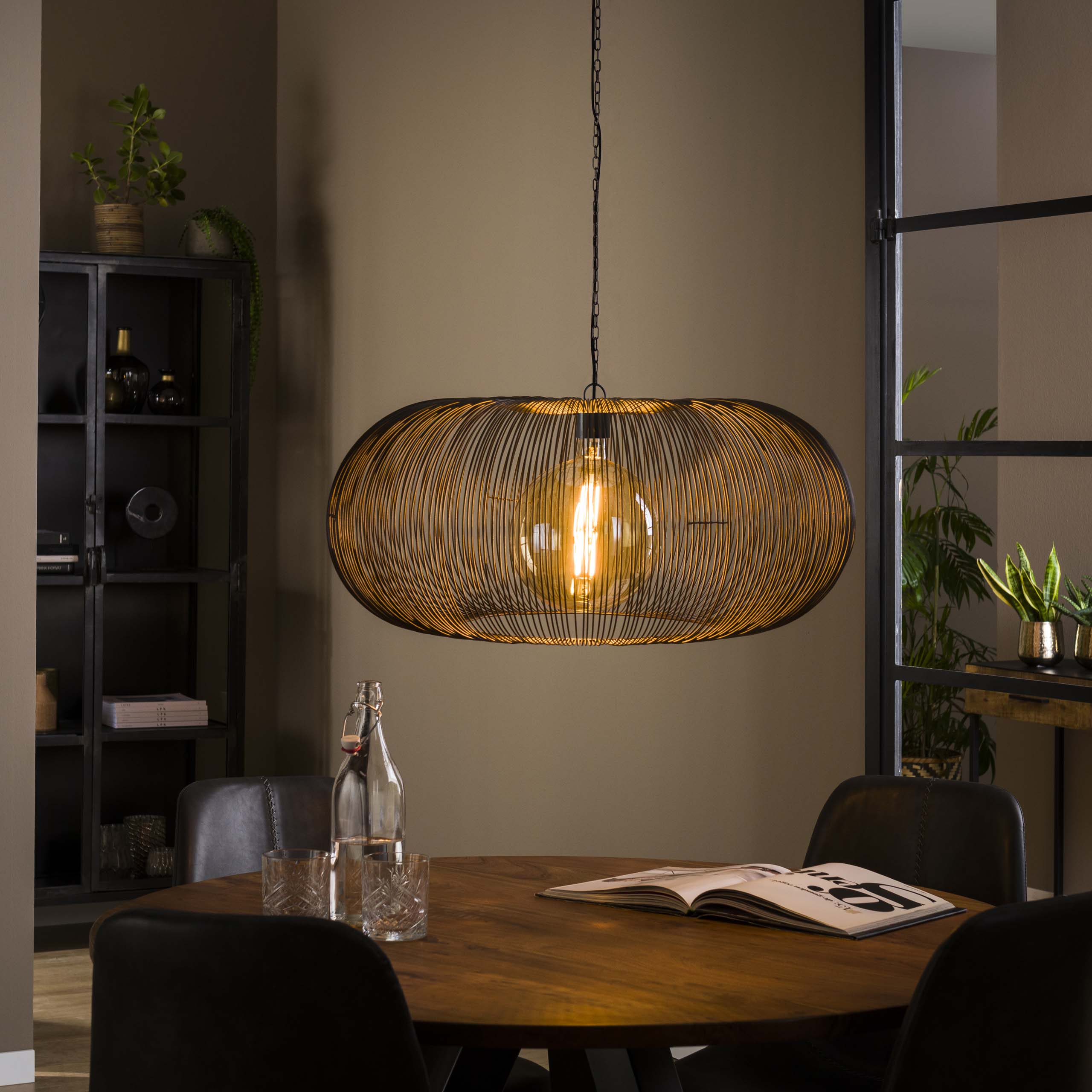 Hanglamp Copper Twist 1-lichts Ø70cm / Zwart nikkel – afbeelding 1