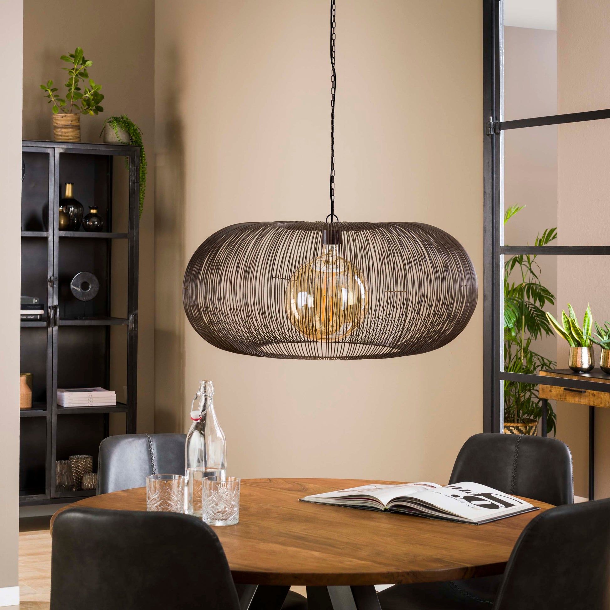 Hanglamp Copper Twist 1-lichts Ø70cm / Zwart nikkel – afbeelding 2