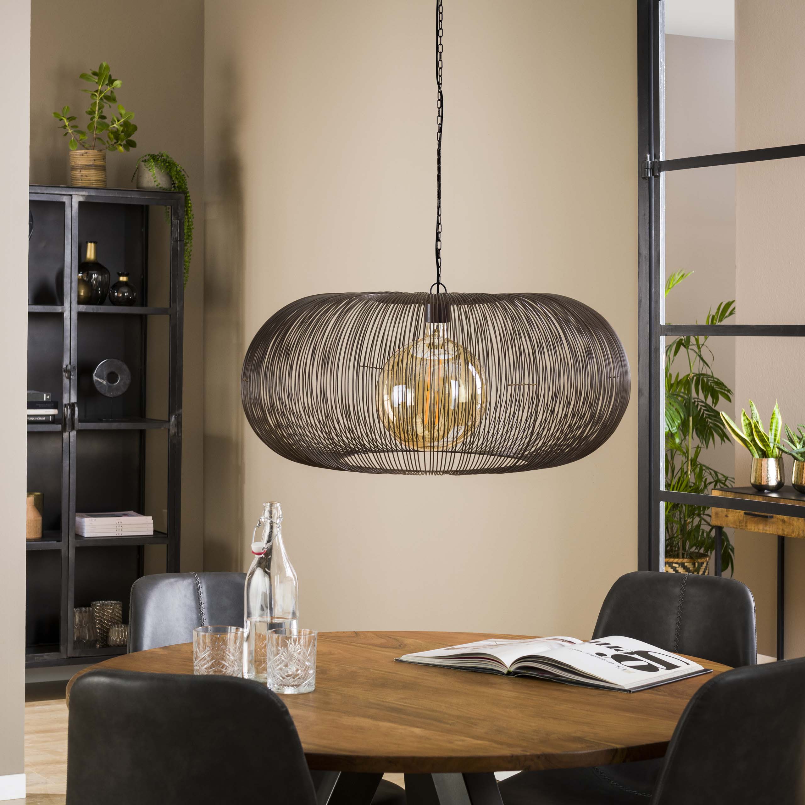 Hanglamp Copper Twist 1-lichts Ø70cm / Zwart nikkel – afbeelding 2