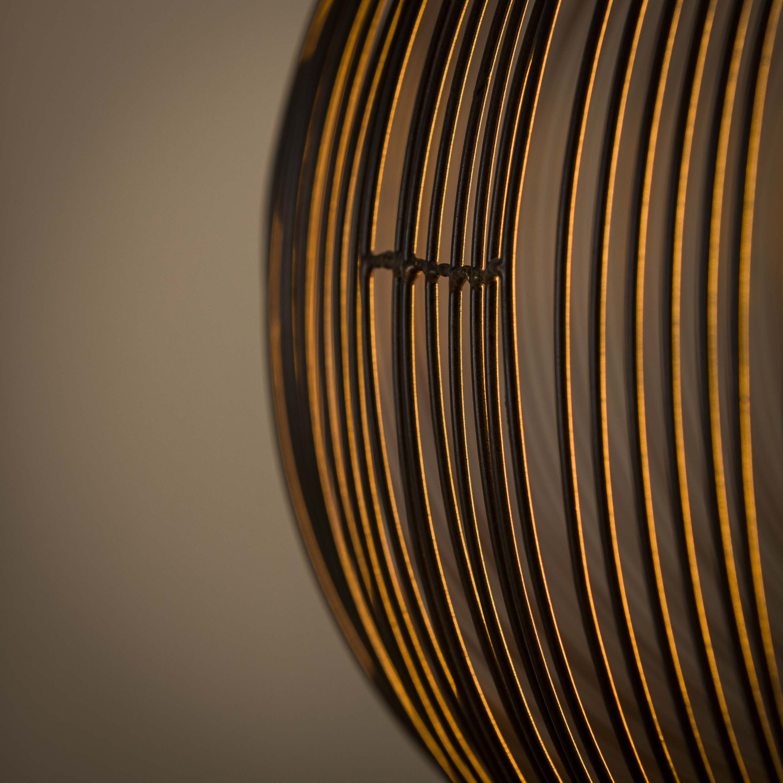 Hanglamp Copper Twist 1-lichts Ø70cm / Zwart nikkel – afbeelding 3