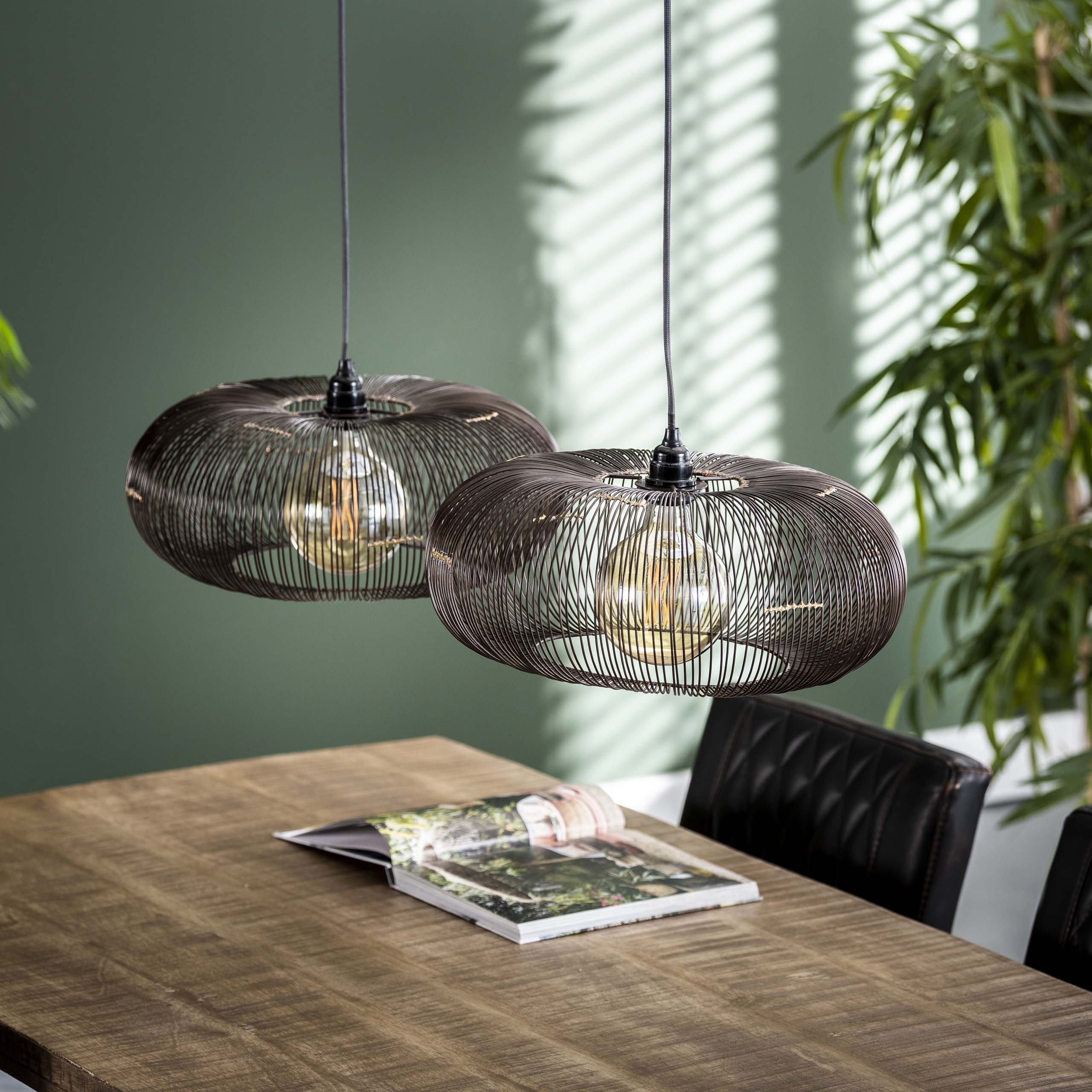 Hanglamp Copper Twist 2-lichts / Zwart nikkel – afbeelding 2