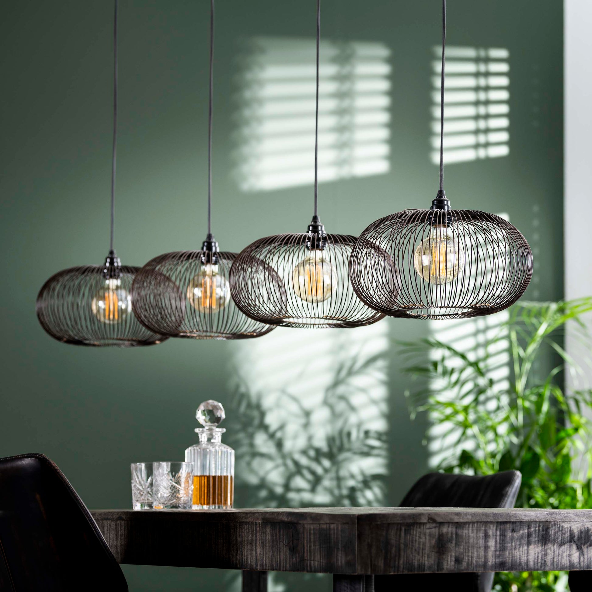 Hanglamp Copper Twist 4-lichts / Zwart nikkel – afbeelding 2