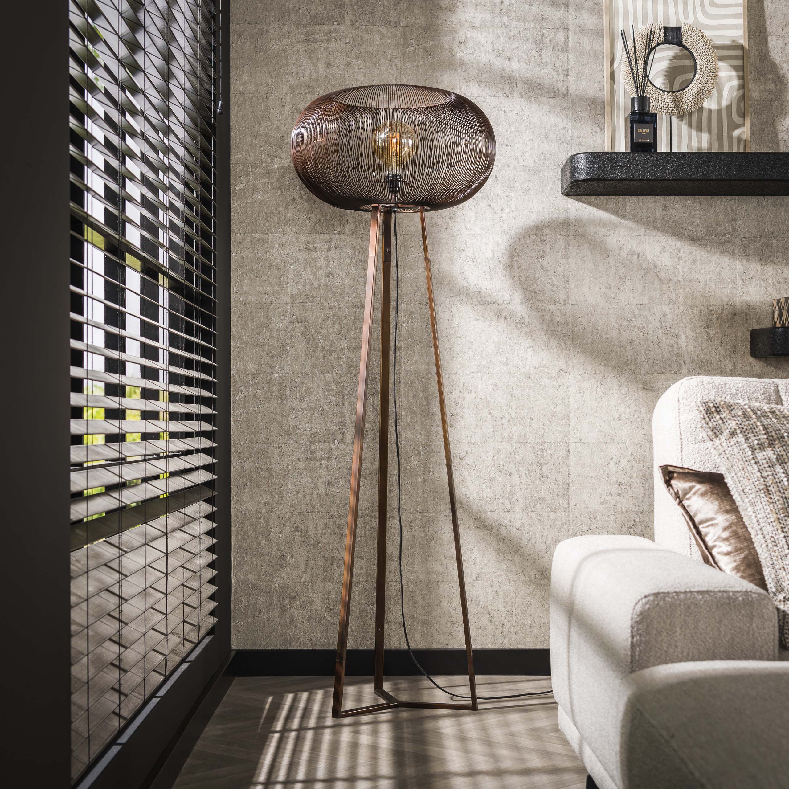Vloerlamp Copper Twist 1-lichts / Zwart nikkel – afbeelding 2