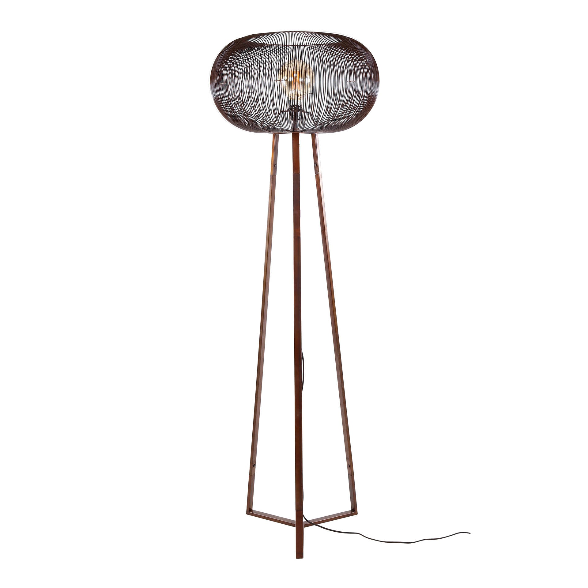 Vloerlamp Copper Twist 1-lichts / Zwart nikkel – afbeelding 3