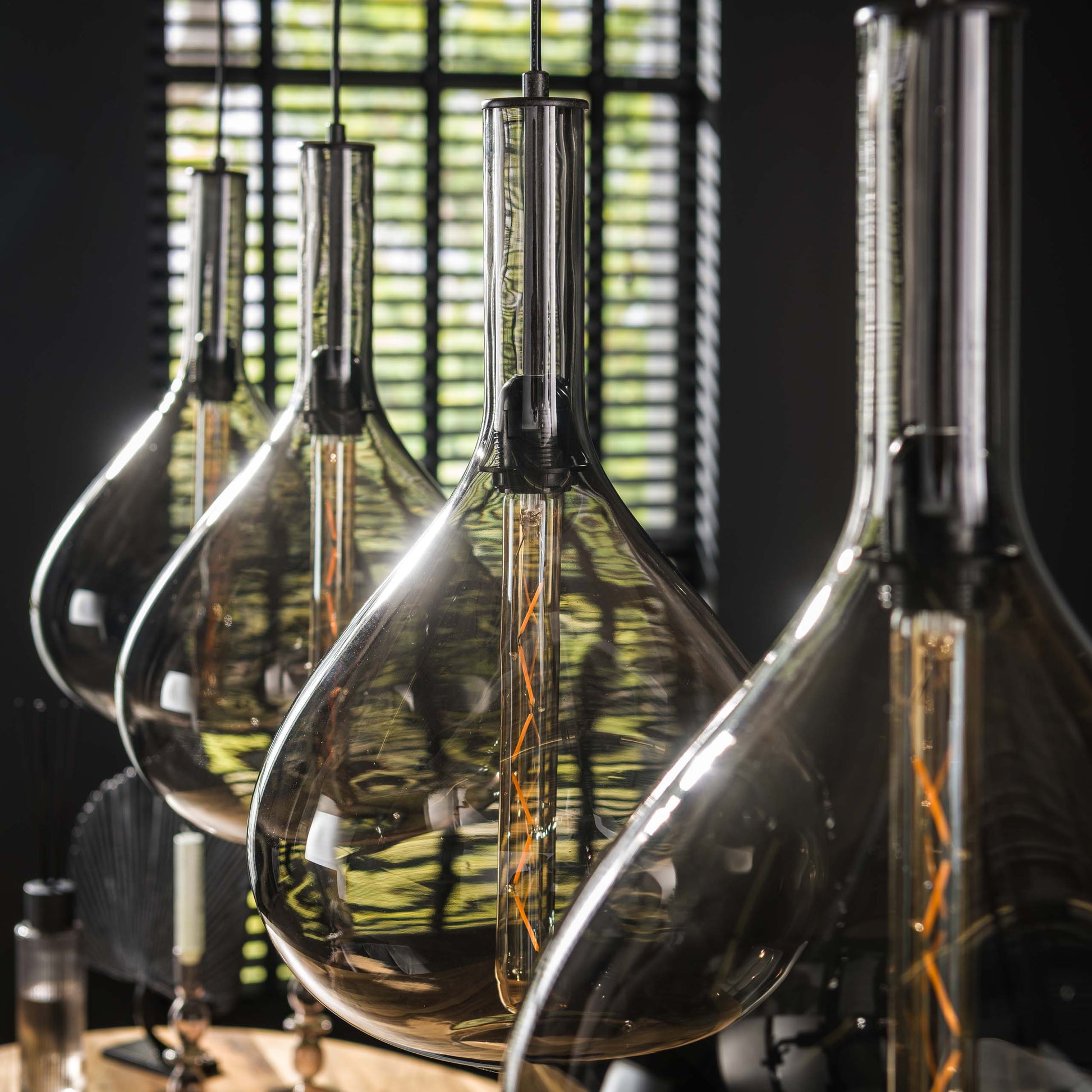Hanglamp Smoke Drop 4-lichts / Artic zwart – afbeelding 3