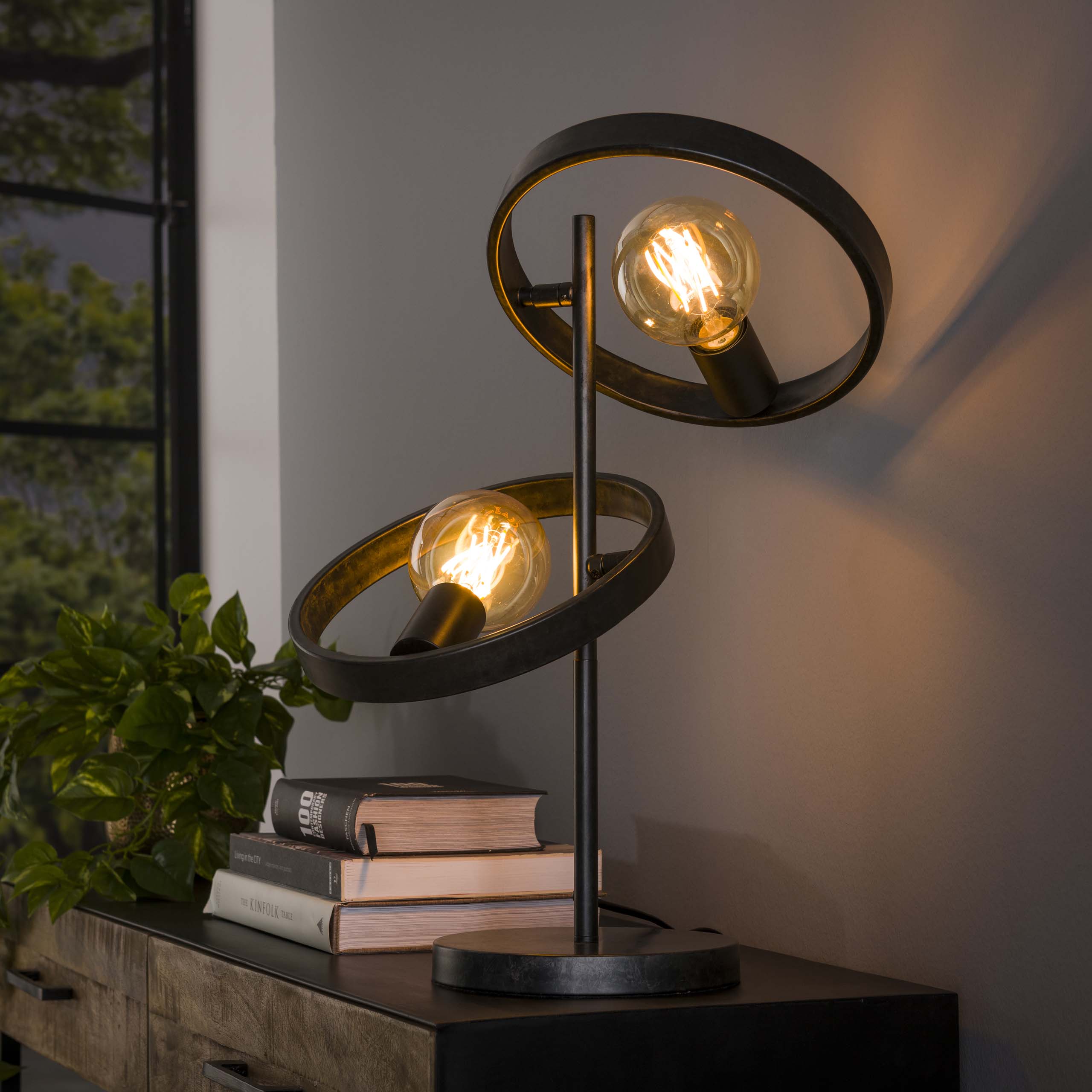 Tafellamp Hover 2-lichts / Charcoal – afbeelding 1