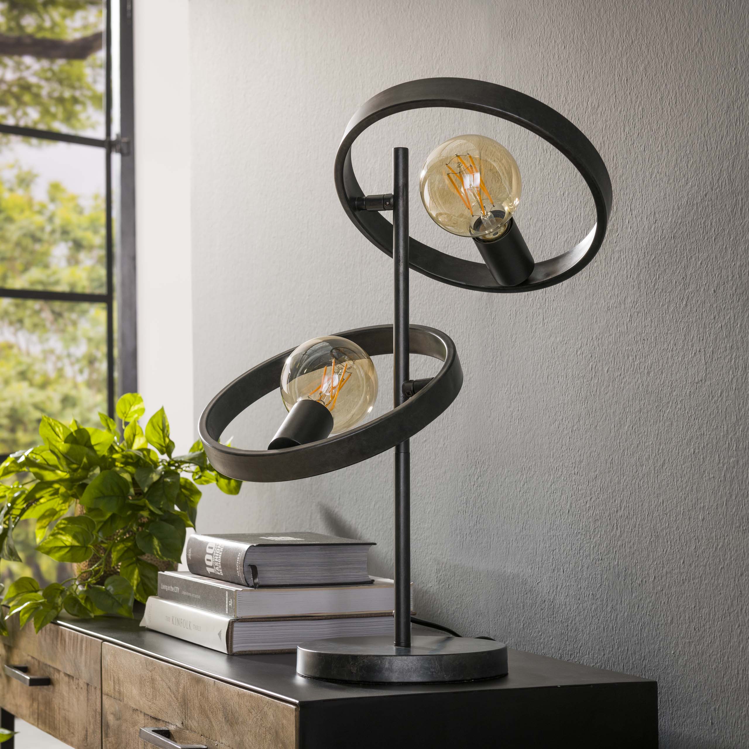 Tafellamp Hover 2-lichts / Charcoal – afbeelding 2